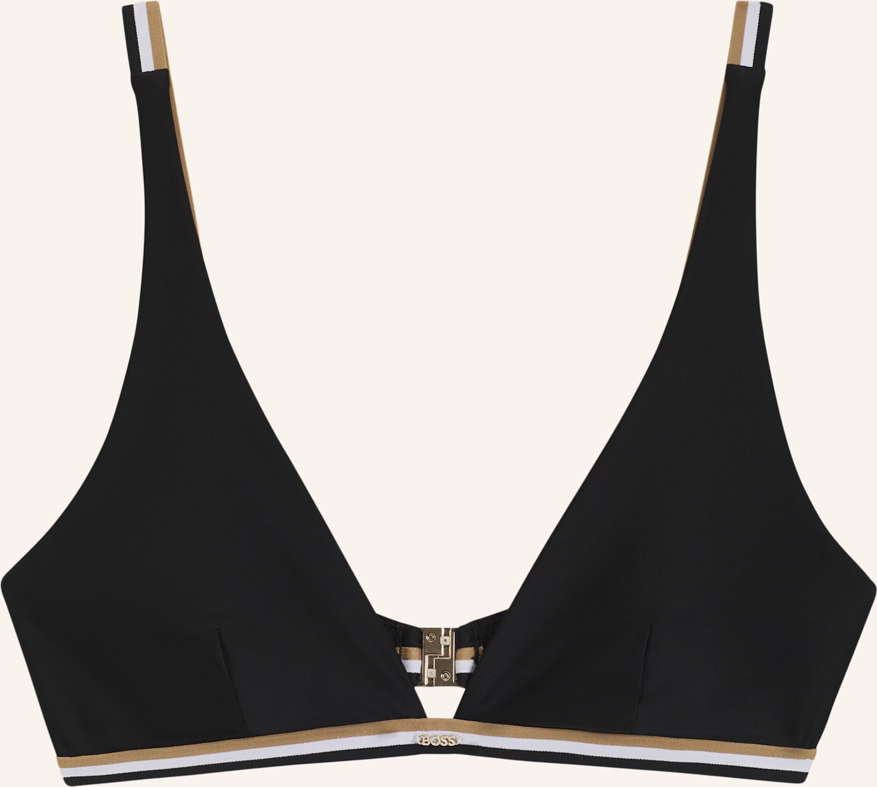 Boss Bikini-Oberteil Iconic Triangle Slim Fit schwarz