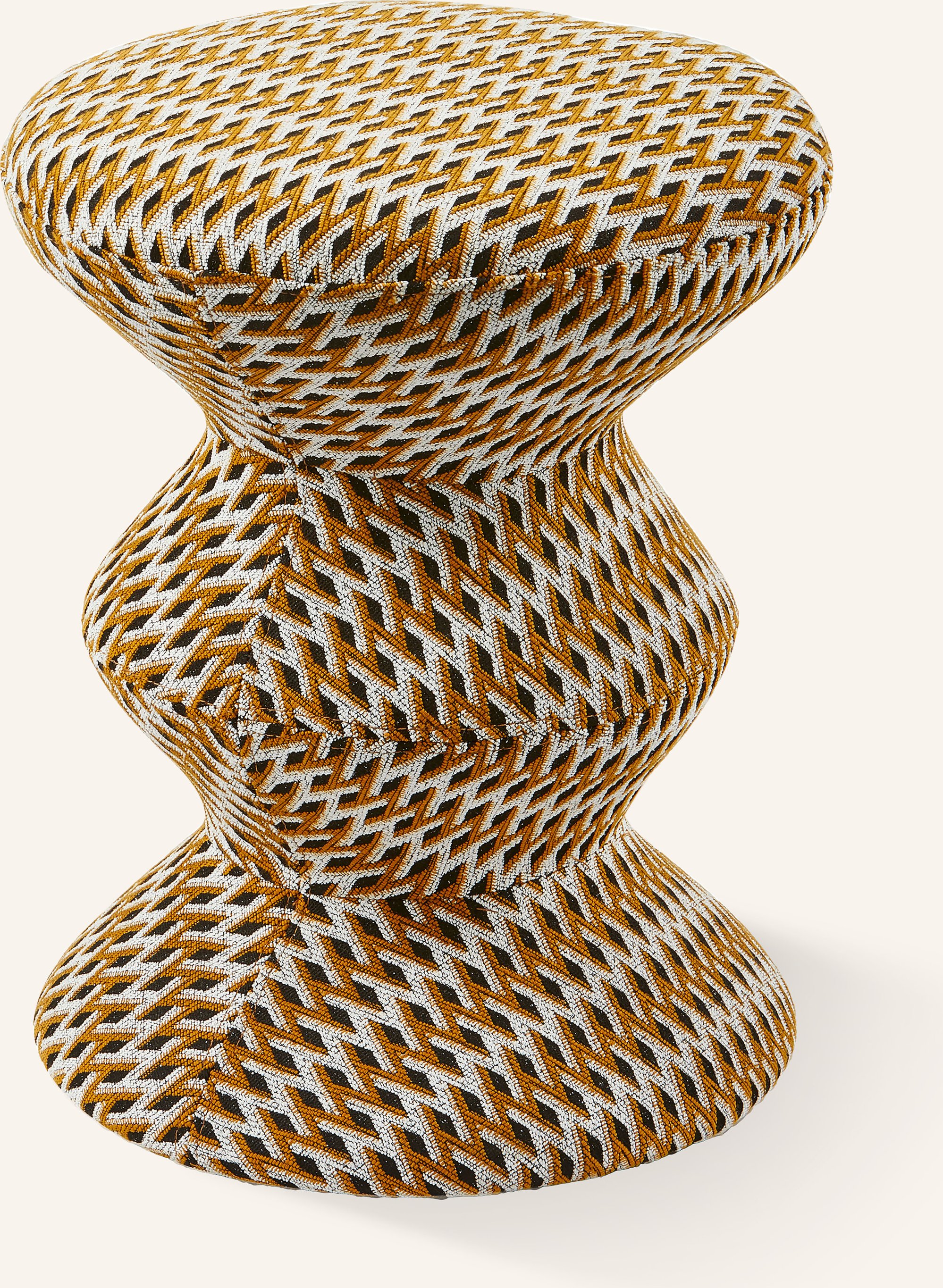 Polspotten Hocker Zig Zag braun