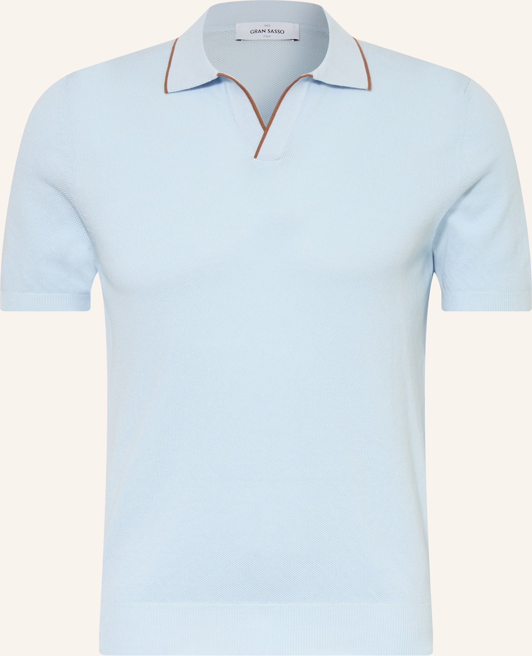 Gran Sasso Piqué-Poloshirt blau