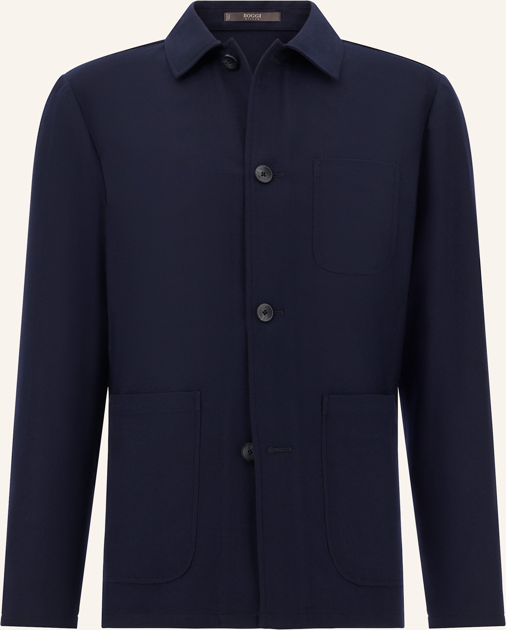 Boggi Milano Overshirt Regular Fit blau