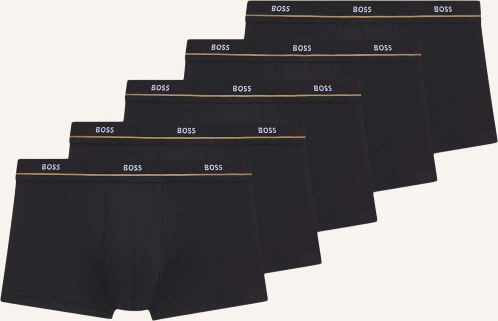 Boss Boxershort Trunk 5p Essential schwarz