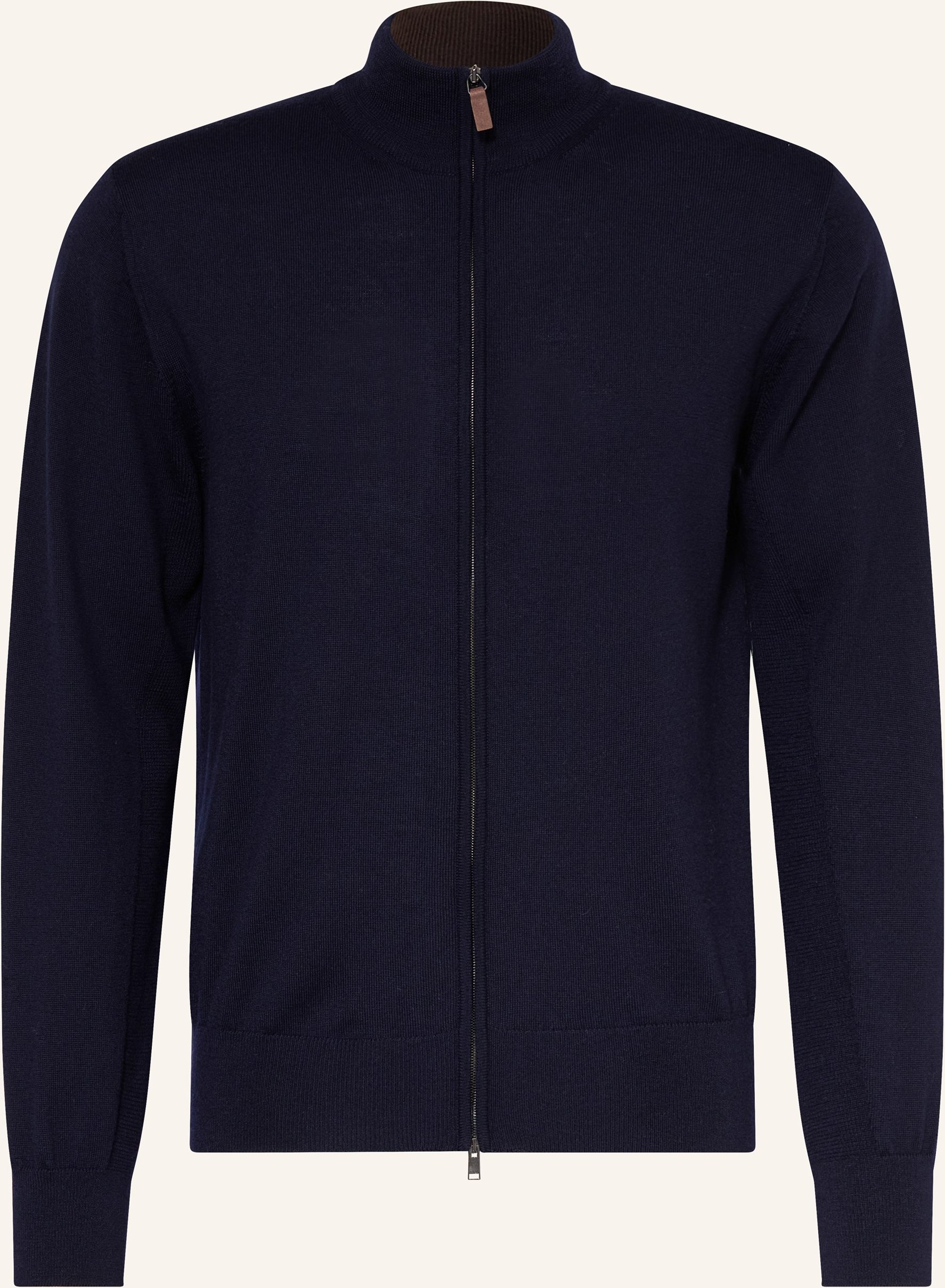 Eton Strickjacke Aus Merinowolle blau