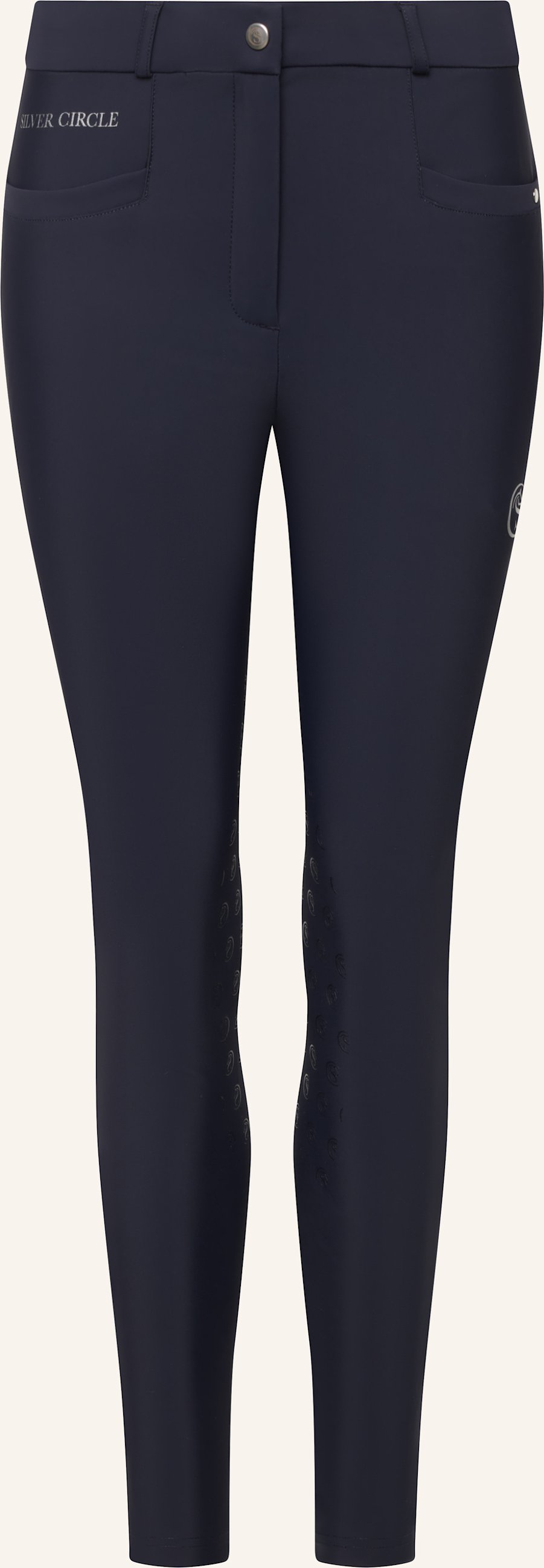 Silver Circle Reithose Bella Knie-Grip blau