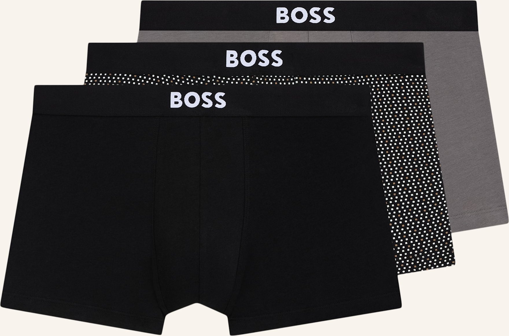 Boss Boxershort Trunk 3p Boss One D beige