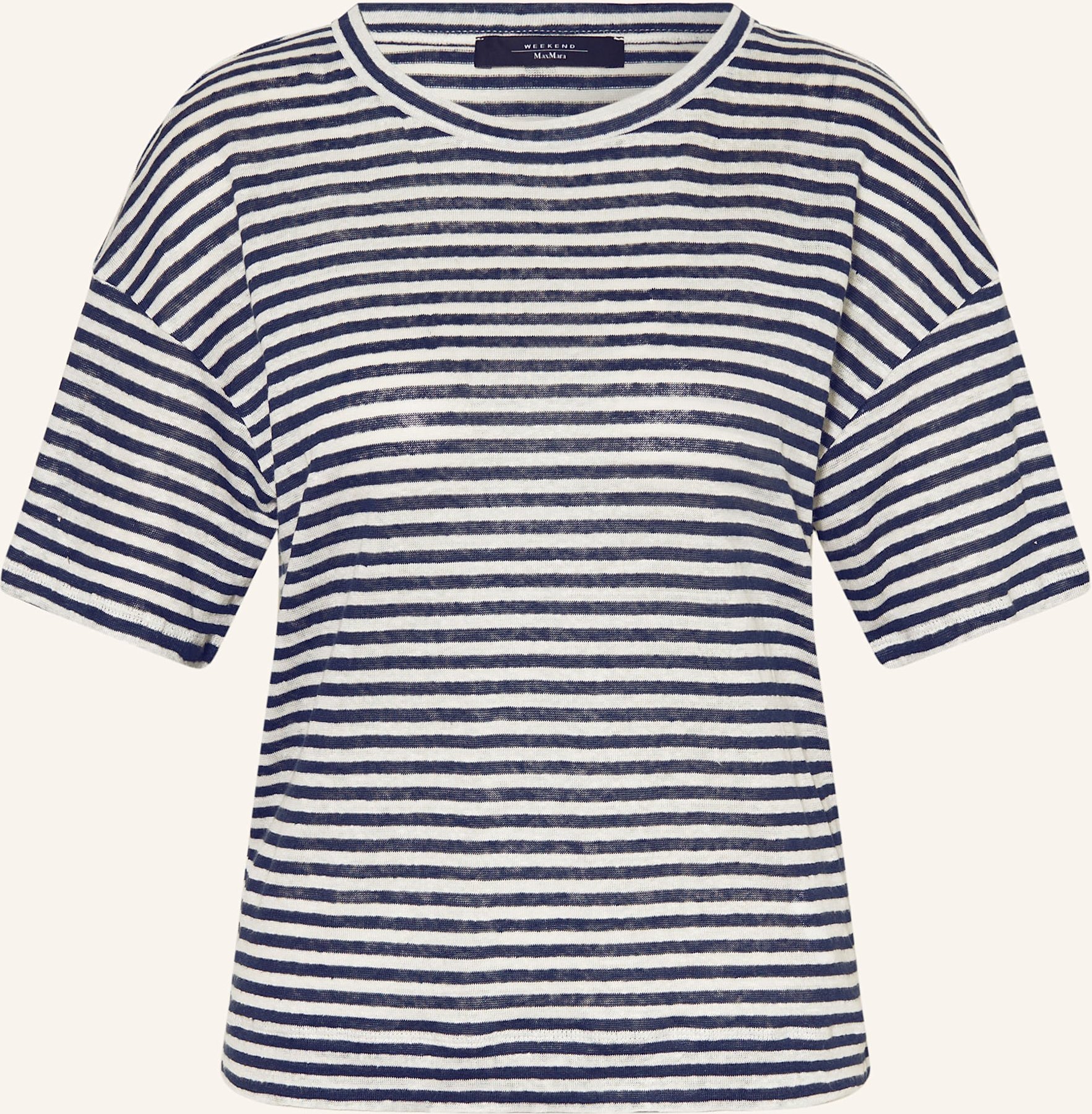 Weekend Max Mara T-Shirt Barca Aus Leinen blau