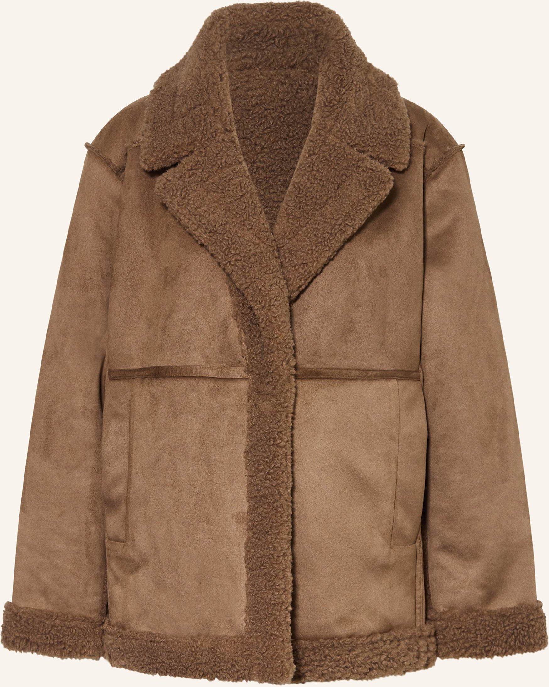 Opus Jacke Henola In Lederoptik Zum Wenden braun