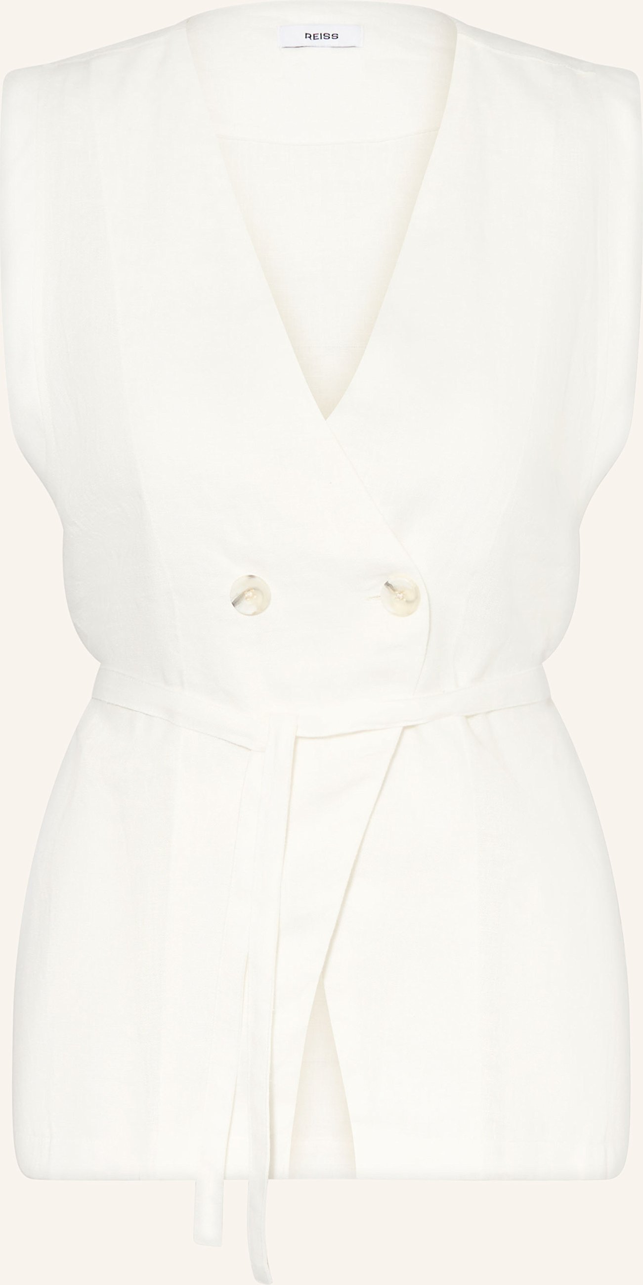 Reiss Blazerweste Whitney Aus Leinen weiss