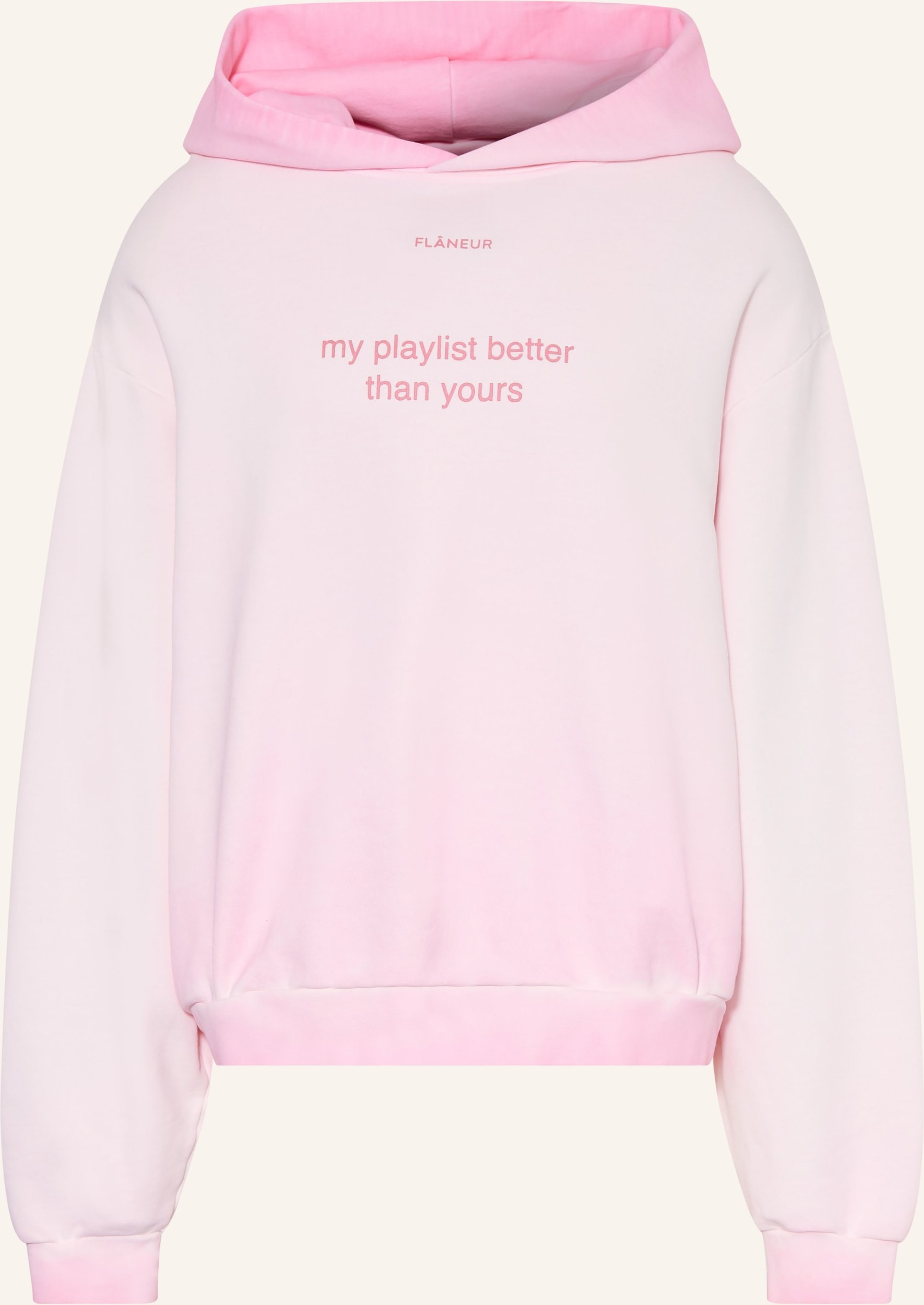 Flâneur Oversized-Hoodie Playlist pink