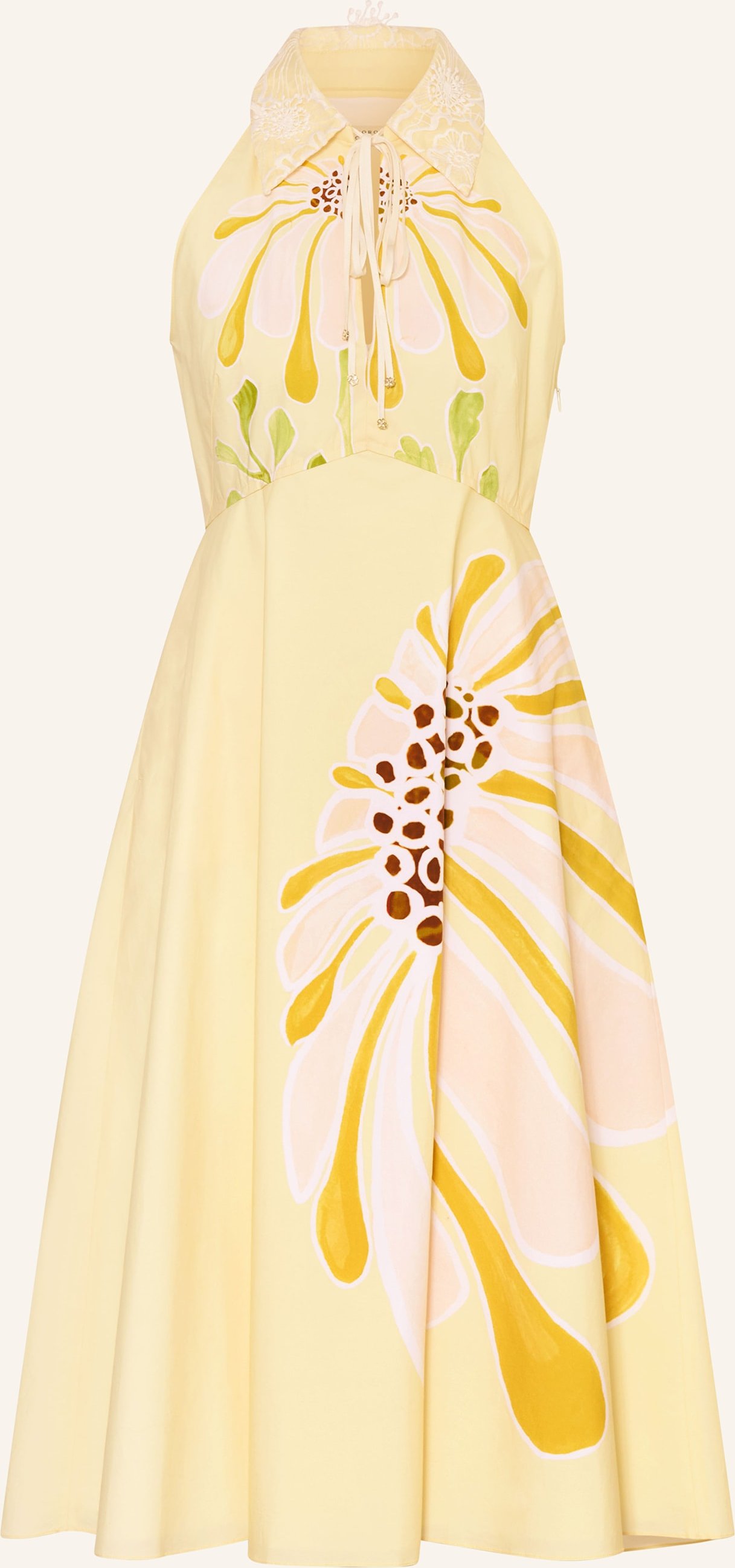 Dorothee Schumacher Kleid Floral Power Mit Spitze grau