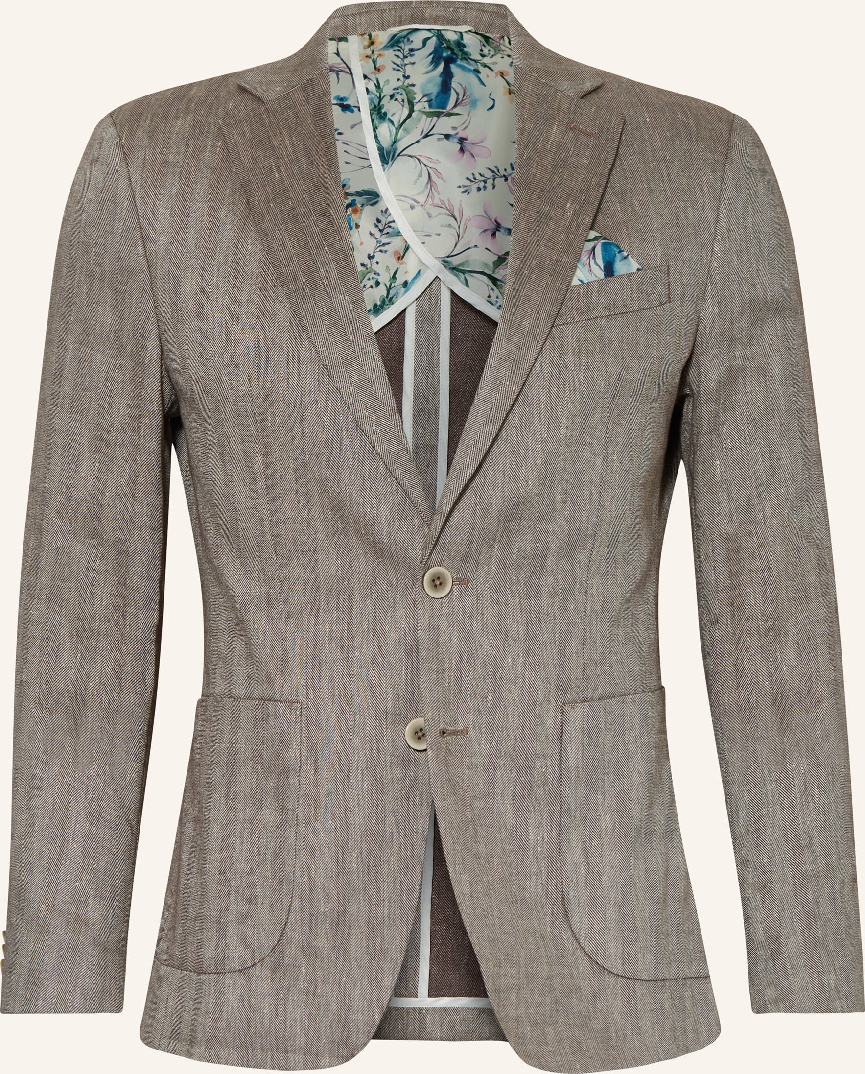 Paul Anzugsakko Slim Fit Mit Leinen braun