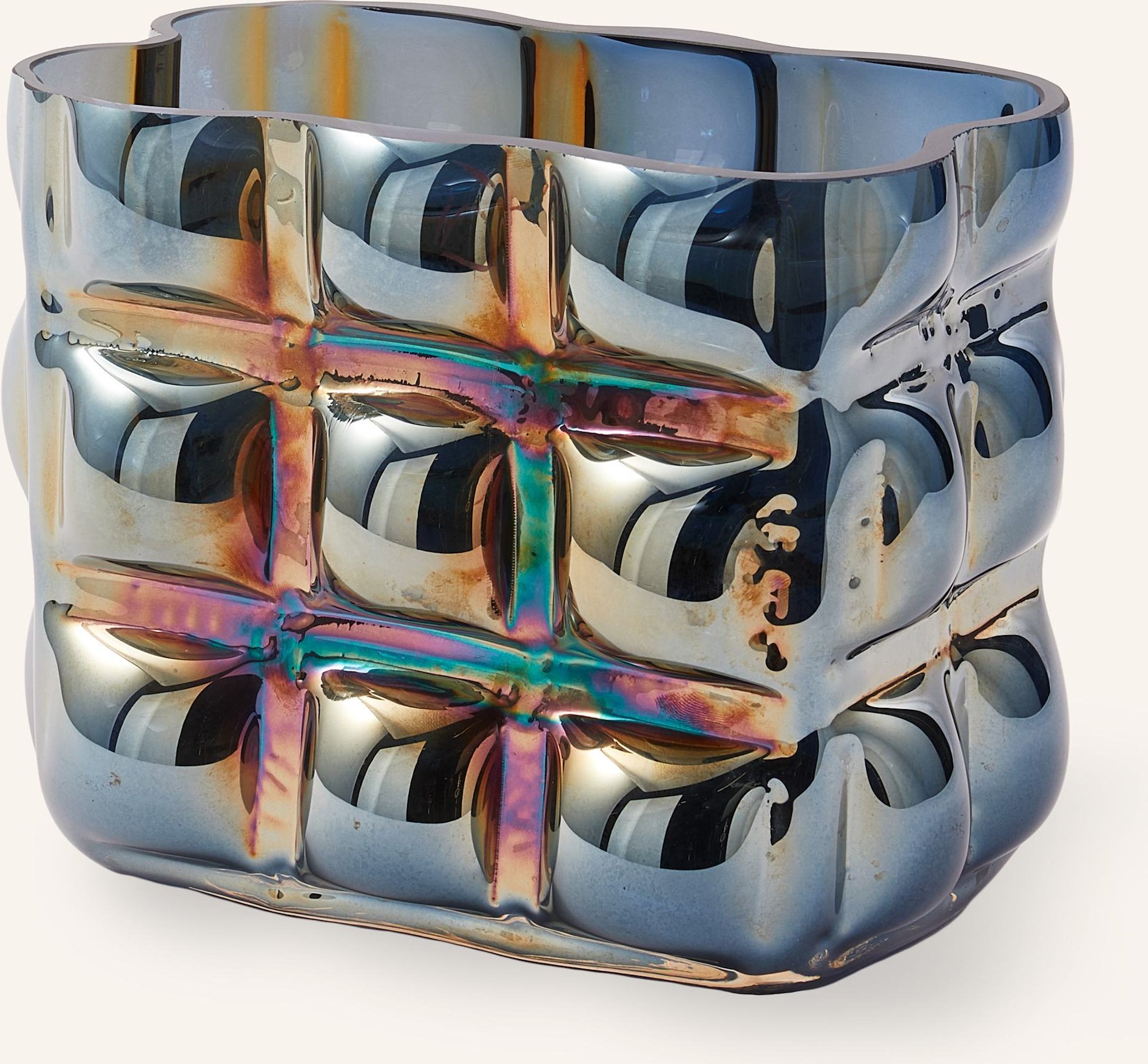 Polspotten Vase Bubble Small blau