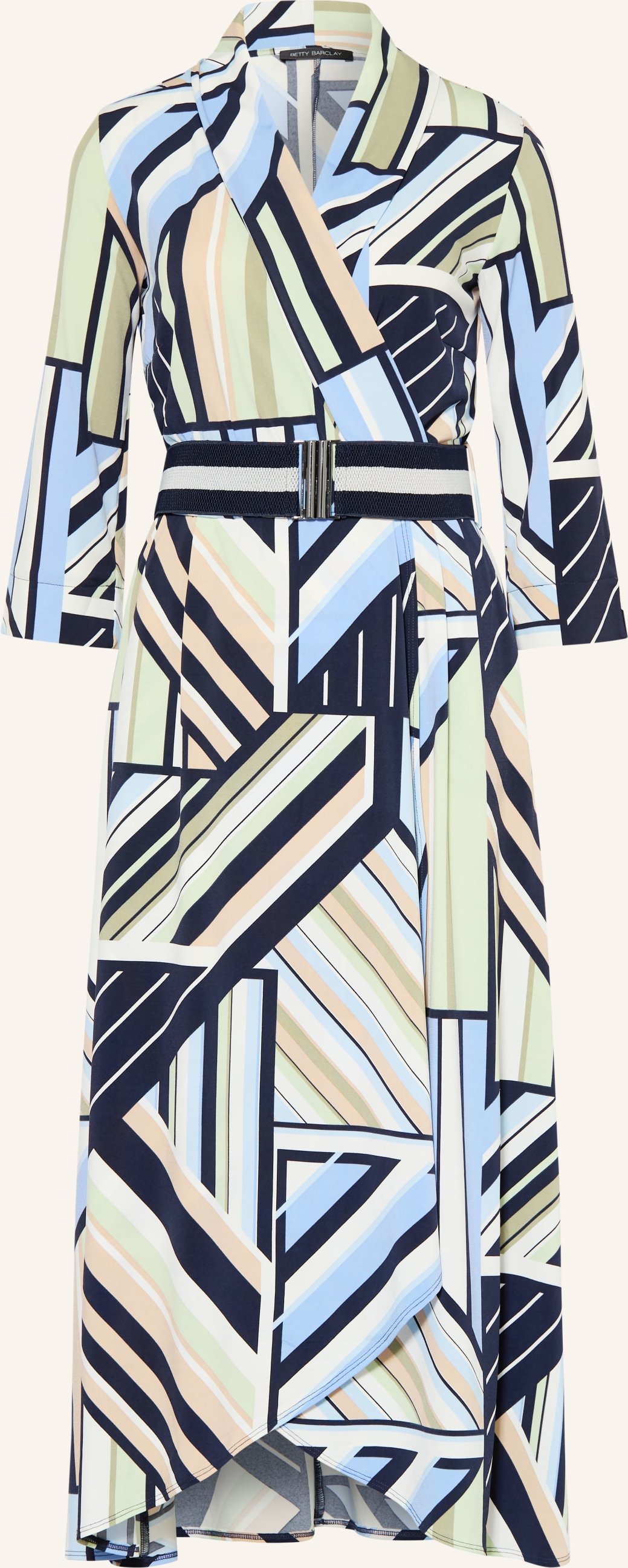 Betty Barclay Jerseykleid In Wickeloptik Mit 3/4-Arm blau