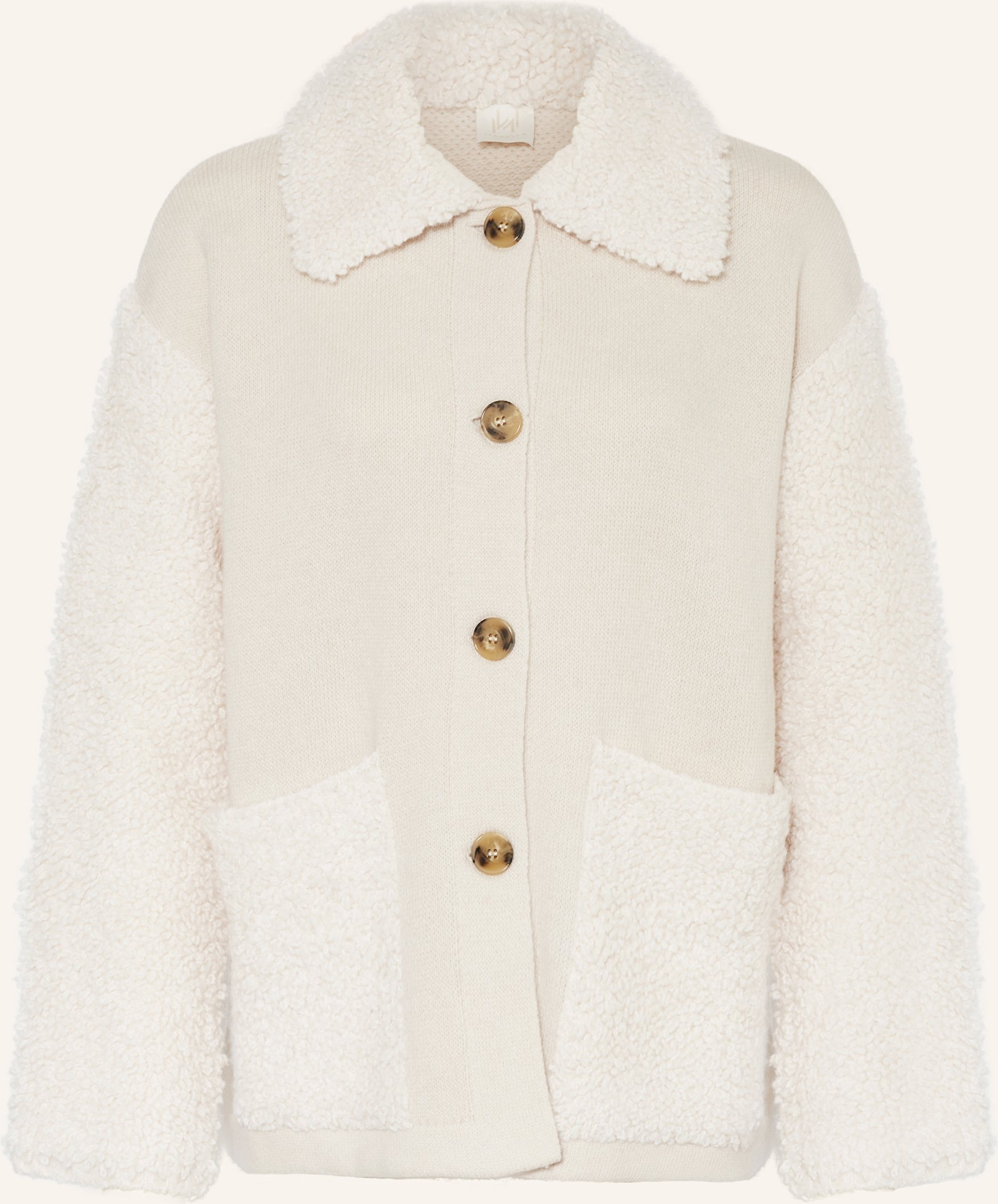 Marella Kastenjacke Im Materialmix weiss