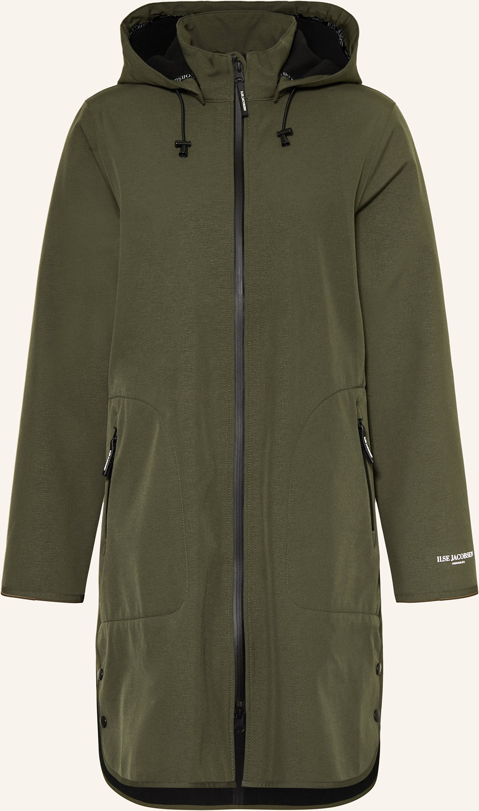 Ilse Jacobsen Regenmantel Mit Abnehmbarer Kapuze gruen