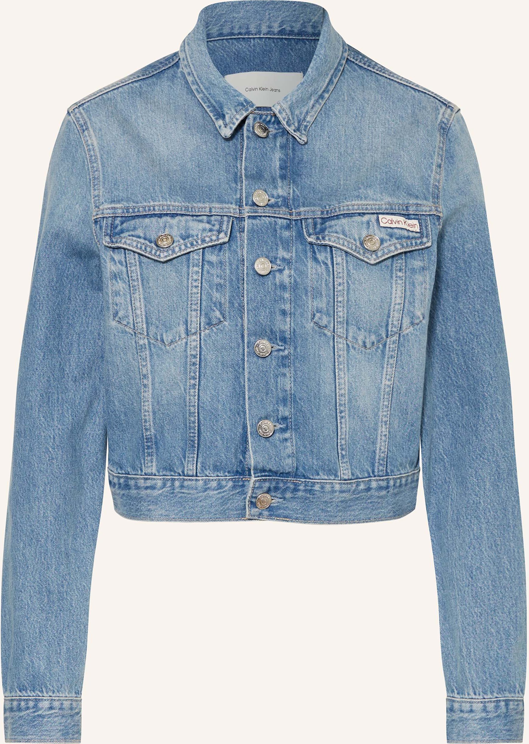 Thumbnail - Calvin Klein Jeans Cropped-Jeansjacke blau