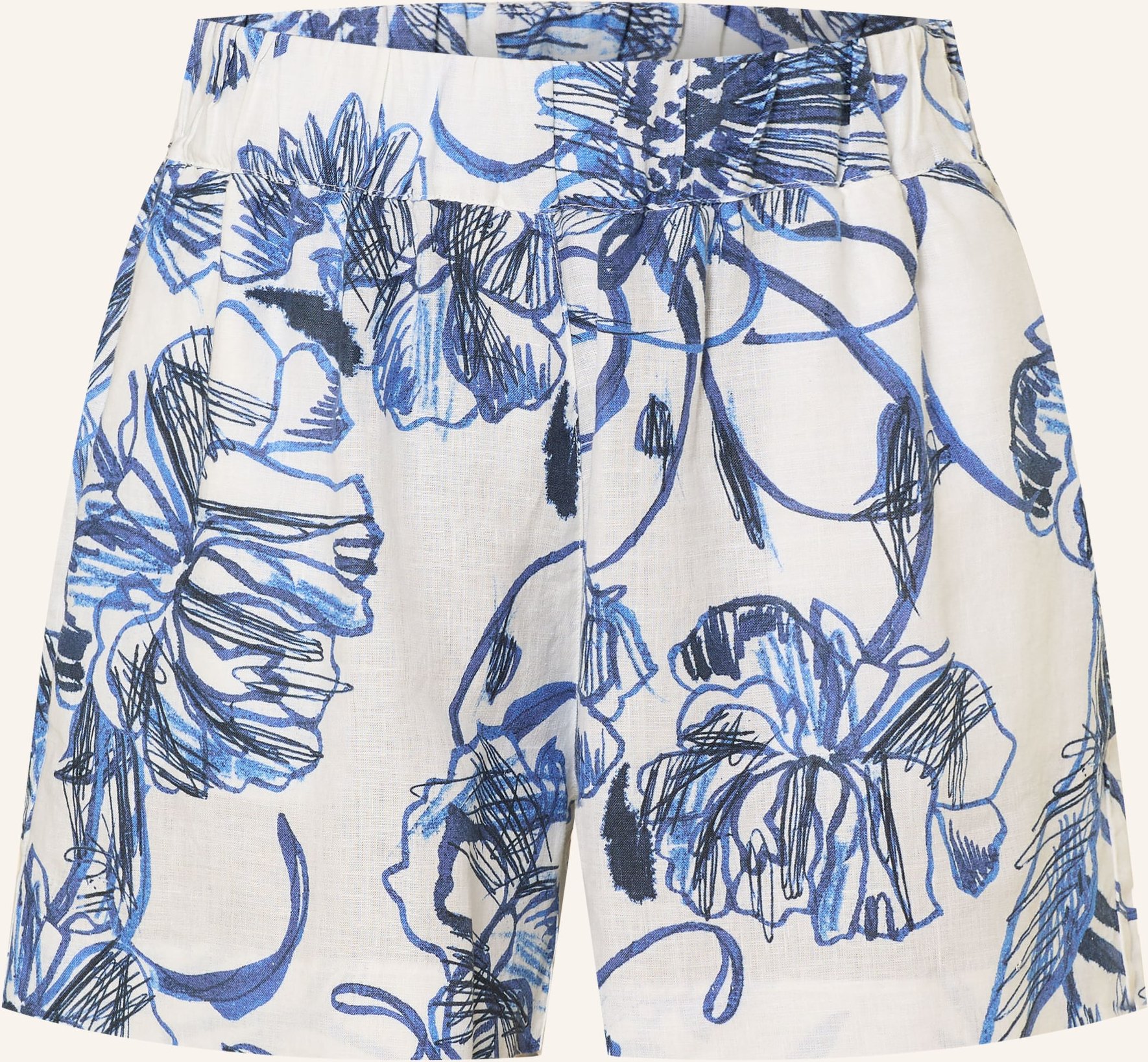 120%Lino Leinenshorts blau