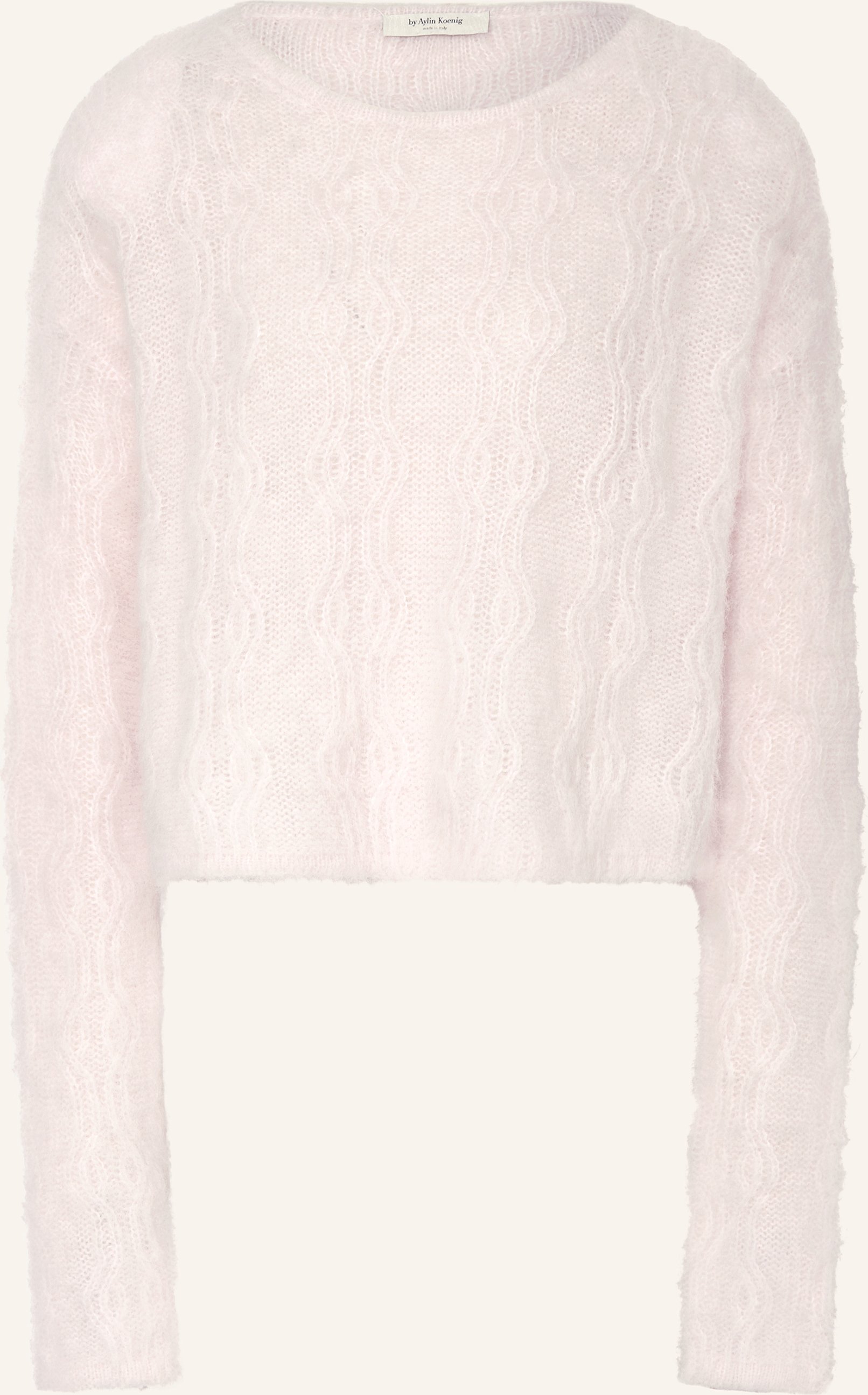 Thumbnail - By Aylin Koenig Alpaka-Pullover Isabelle Mit Cut-Out rosa