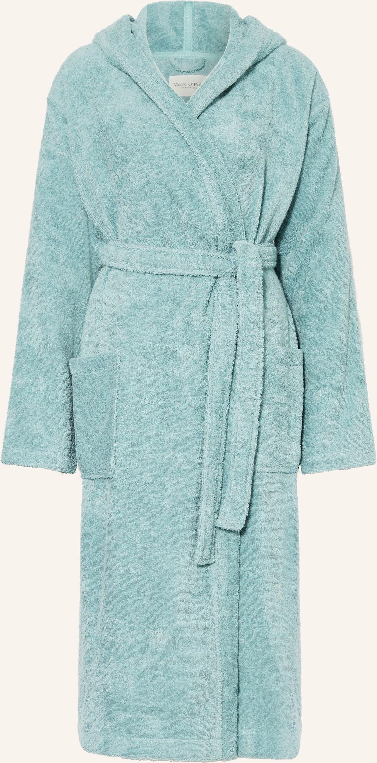 Thumbnail - Marc O'polo Damen-Bademantel Mit Kapuze blau