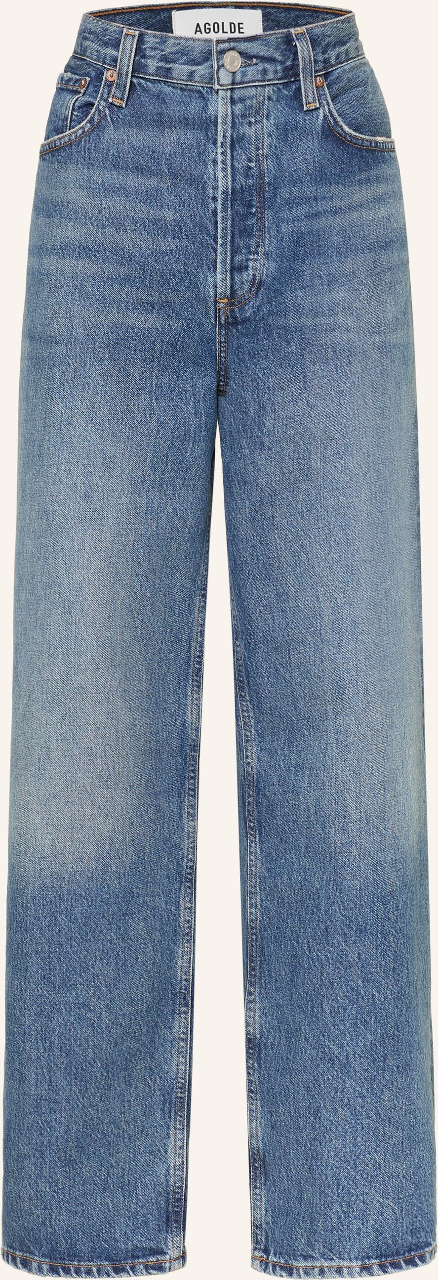 Agolde Wide Leg Jeans Low Slung Baggy blau