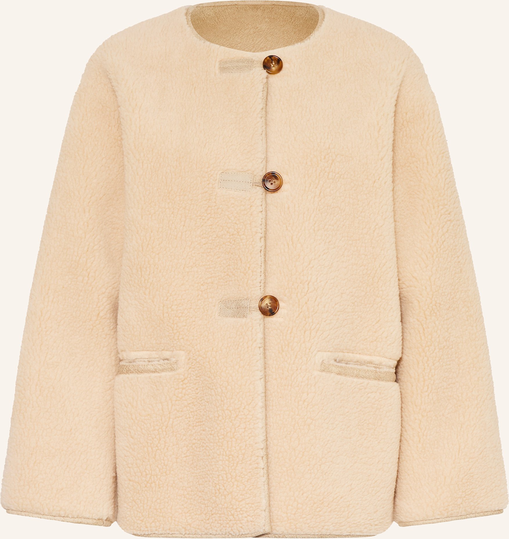Thumbnail - Mrs & Hugs Teddyfell-Jacke beige