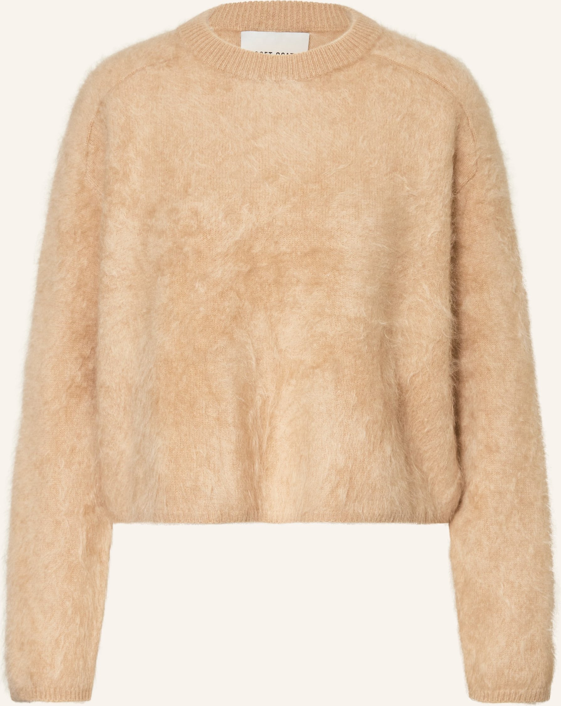 Soft Goat Cashmere-Pullover braun