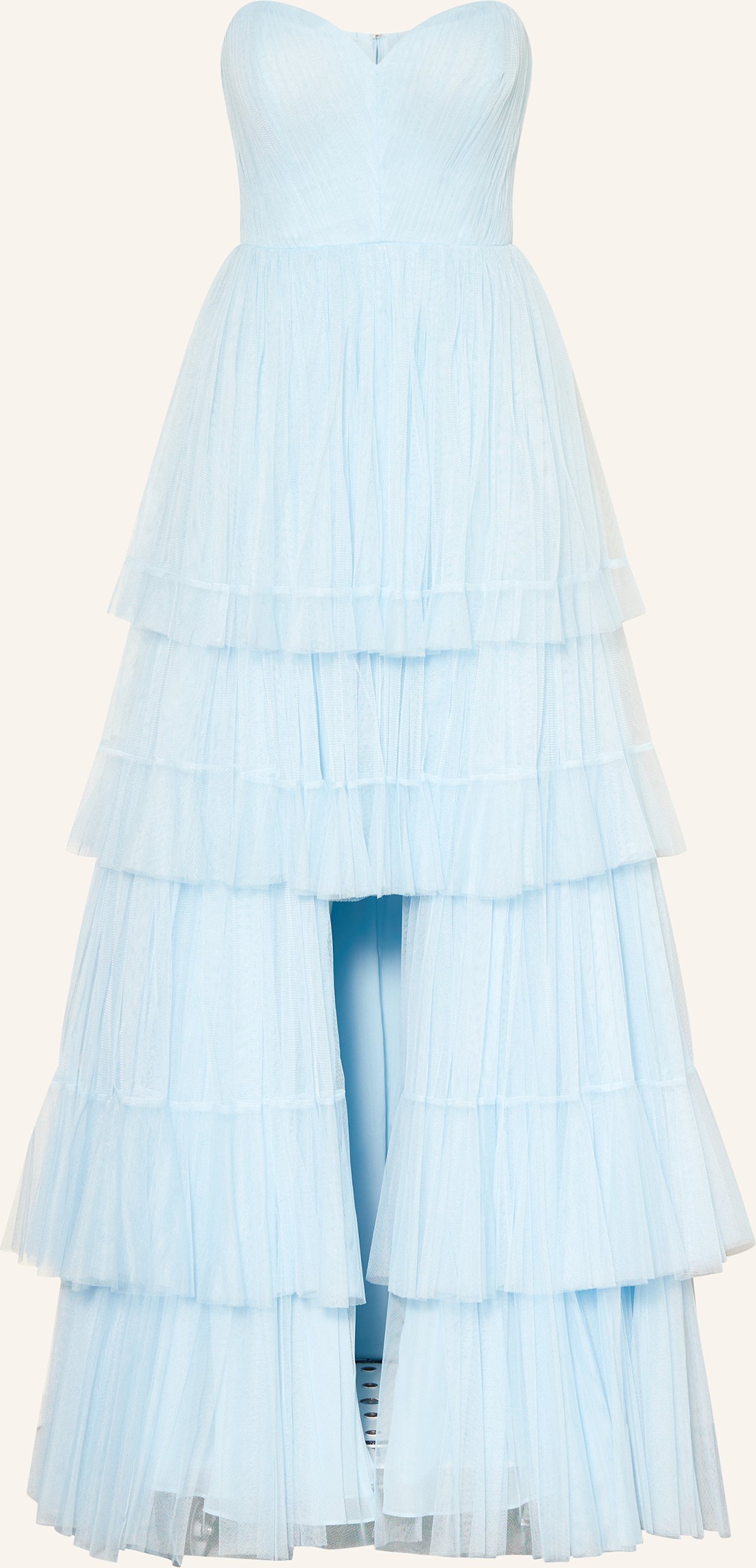 Thumbnail - Vera Wang Bandeaukleid Angere Mit Plissees blau