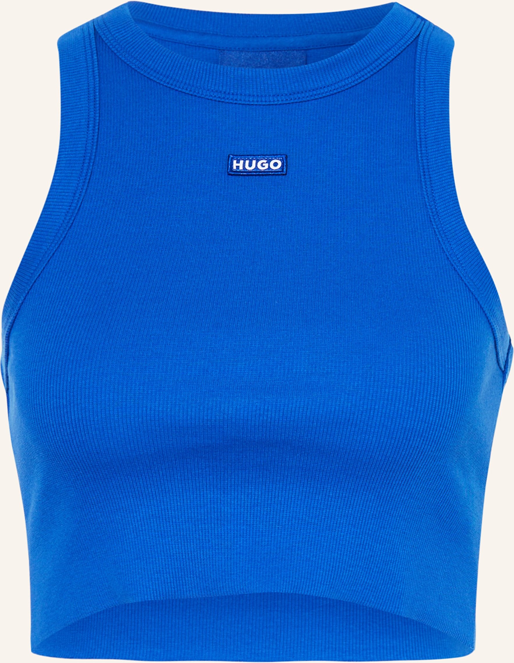 Hugo Blue Cropped-Top Baby Tank blau