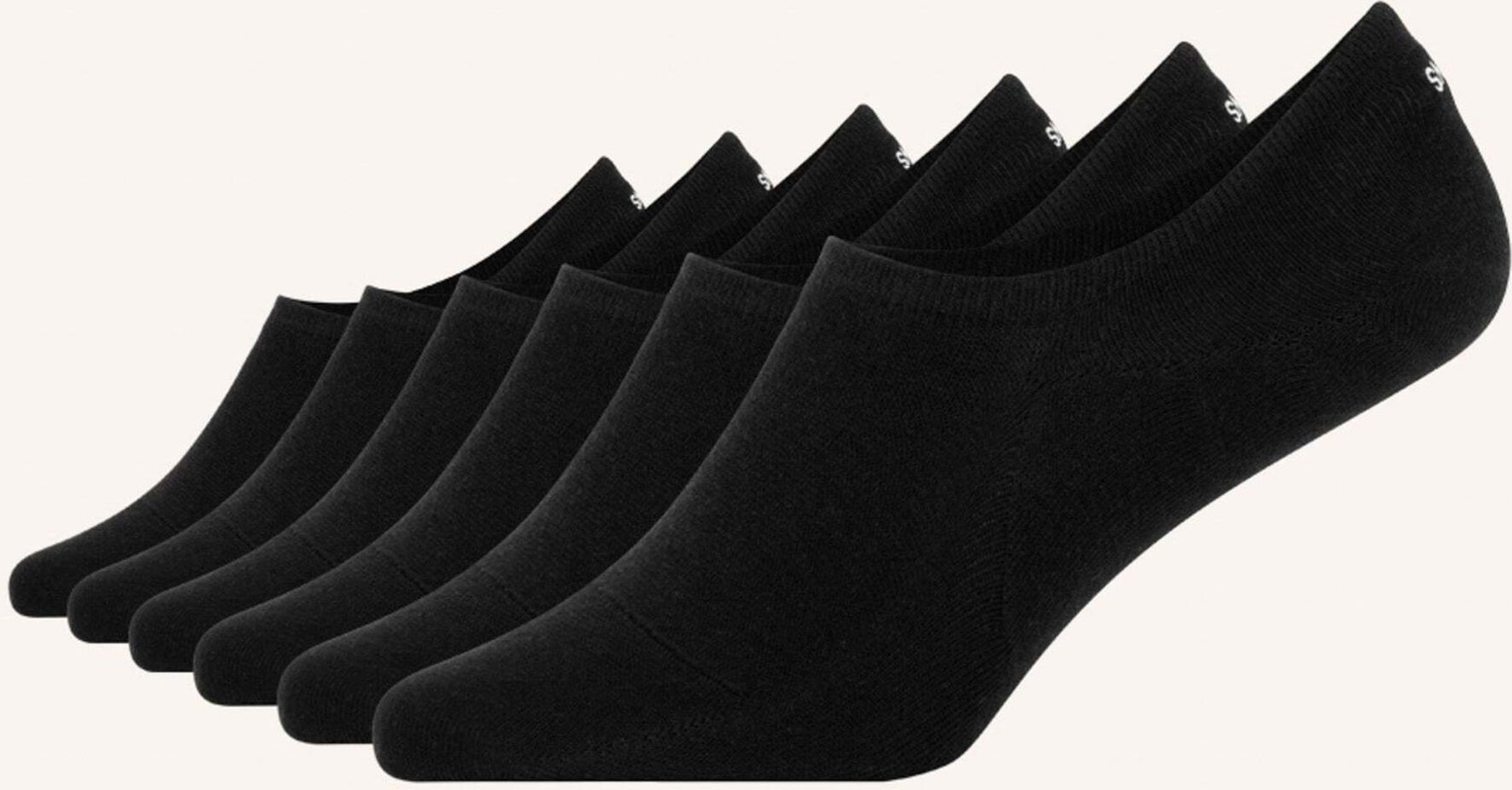 Snocks 6er-Pack Füßlinge schwarz