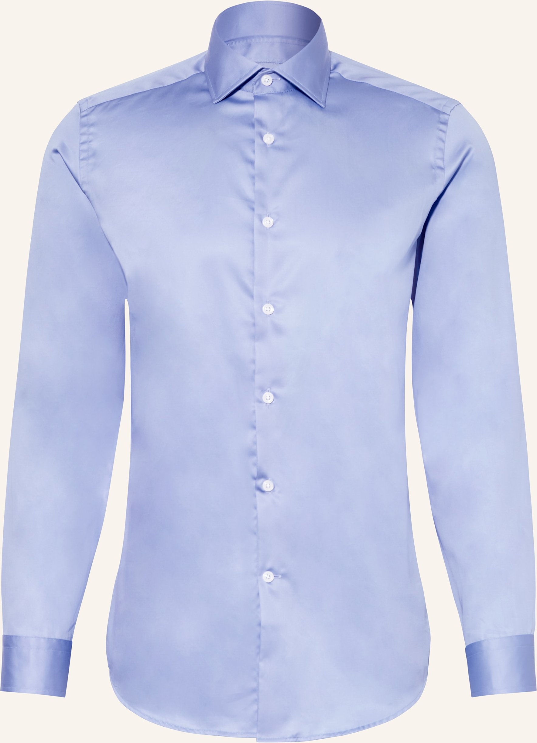 Reiss Satinhemd Remote Slim Fit blau