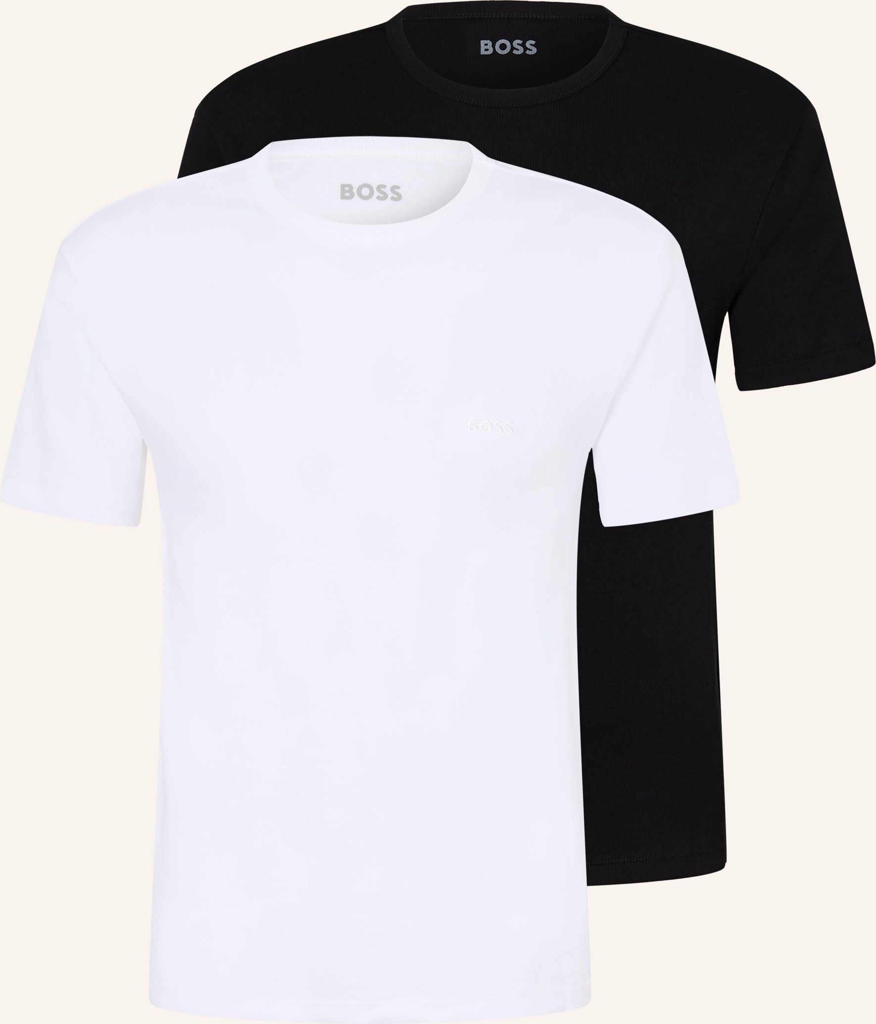 Boss 2er-Pack T-Shirts Classic Rib schwarz