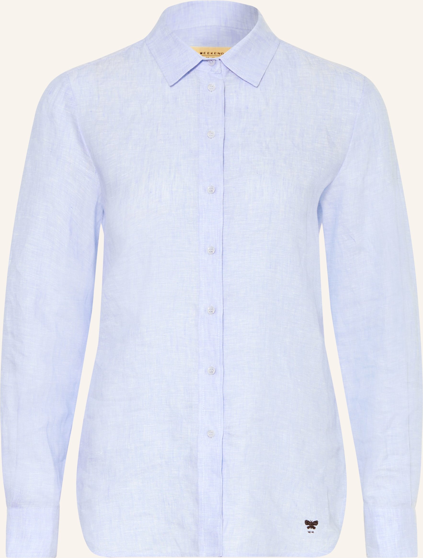 Weekend Max Mara Hemdbluse Werner Aus Leinen blau
