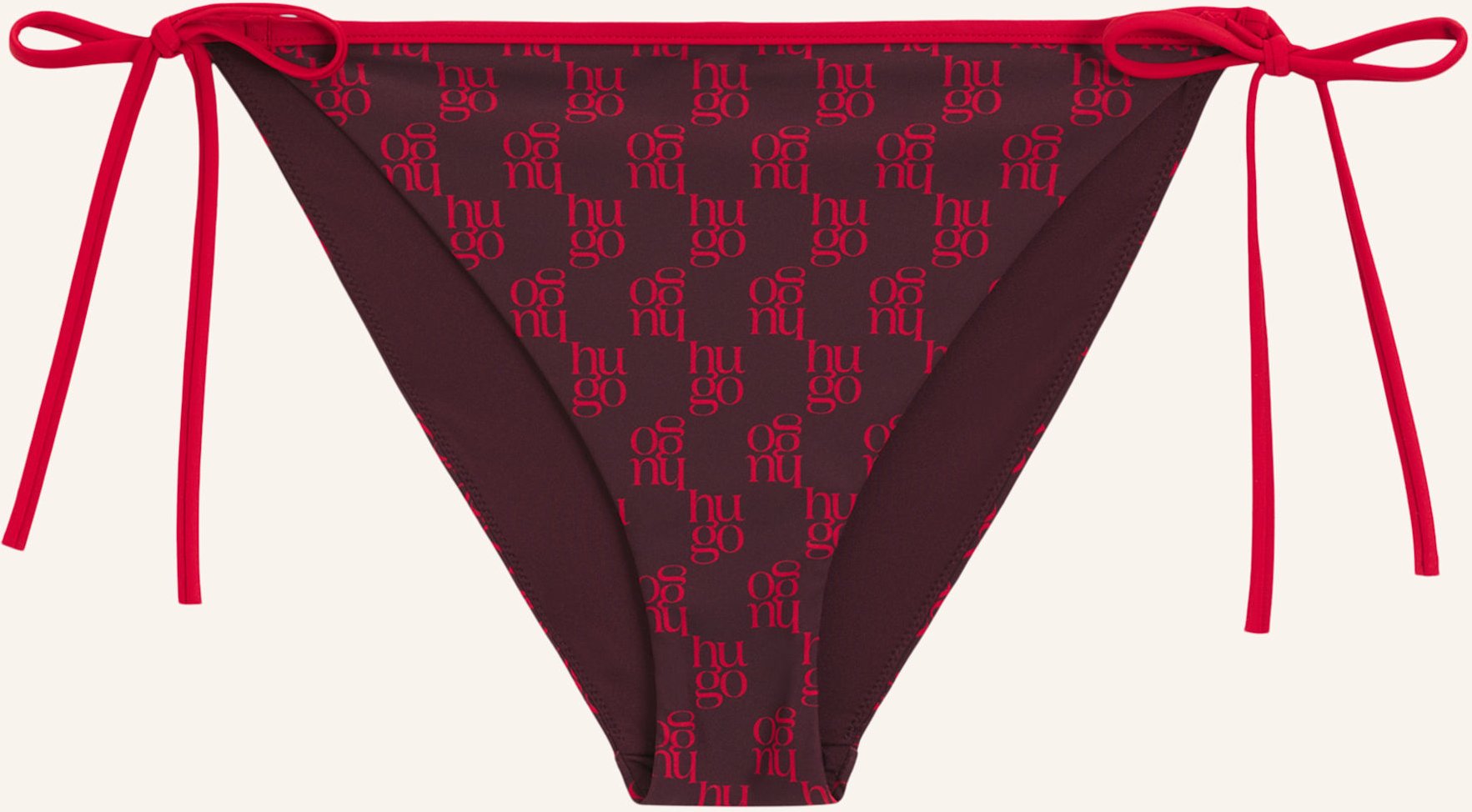 Hugo Bikini-Unterteil Monogram Side Tie Regular Fit rot