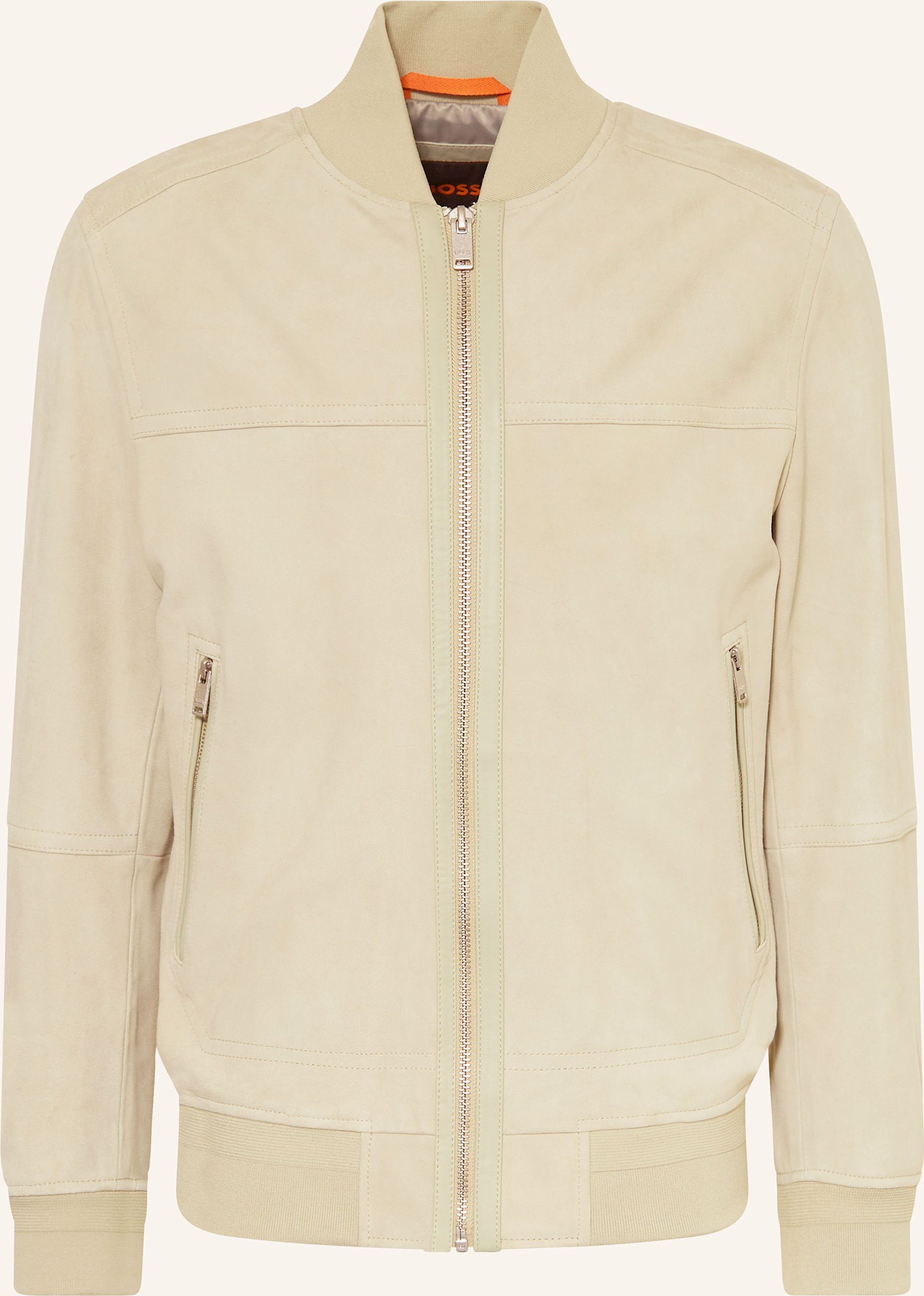 Boss Lederblouson Johice gruen