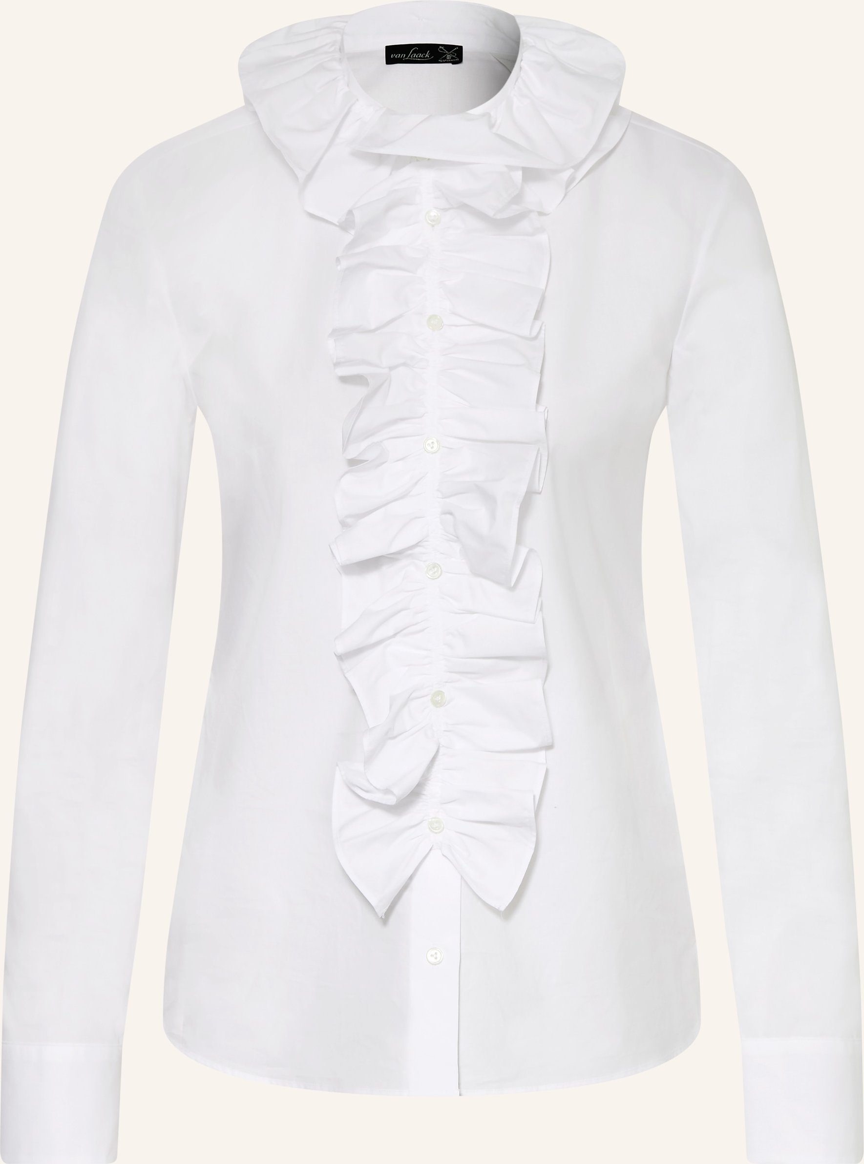 Van Laack Bluse Bathia Mit Abnehmbarem Kragen weiss