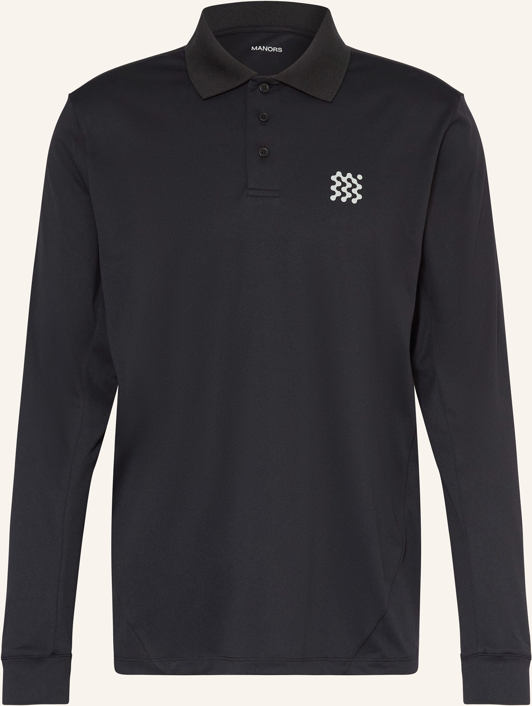 Manors Funktions-Poloshirt Course schwarz