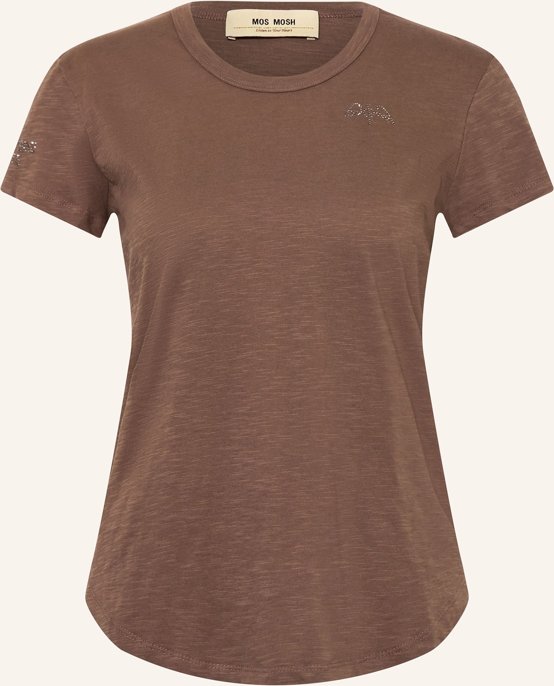 Mos Mosh T-Shirt Mmsafina Mit Schmucksteinen braun