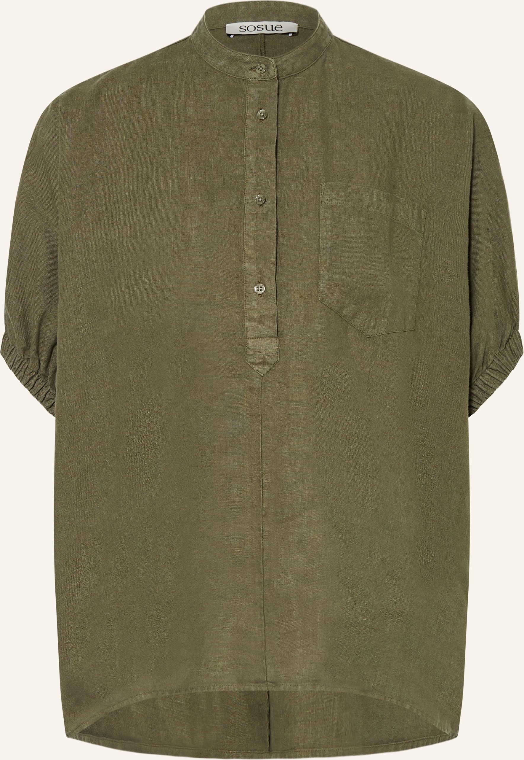 Sosue Blusenshirt Aus Leinen gruen
