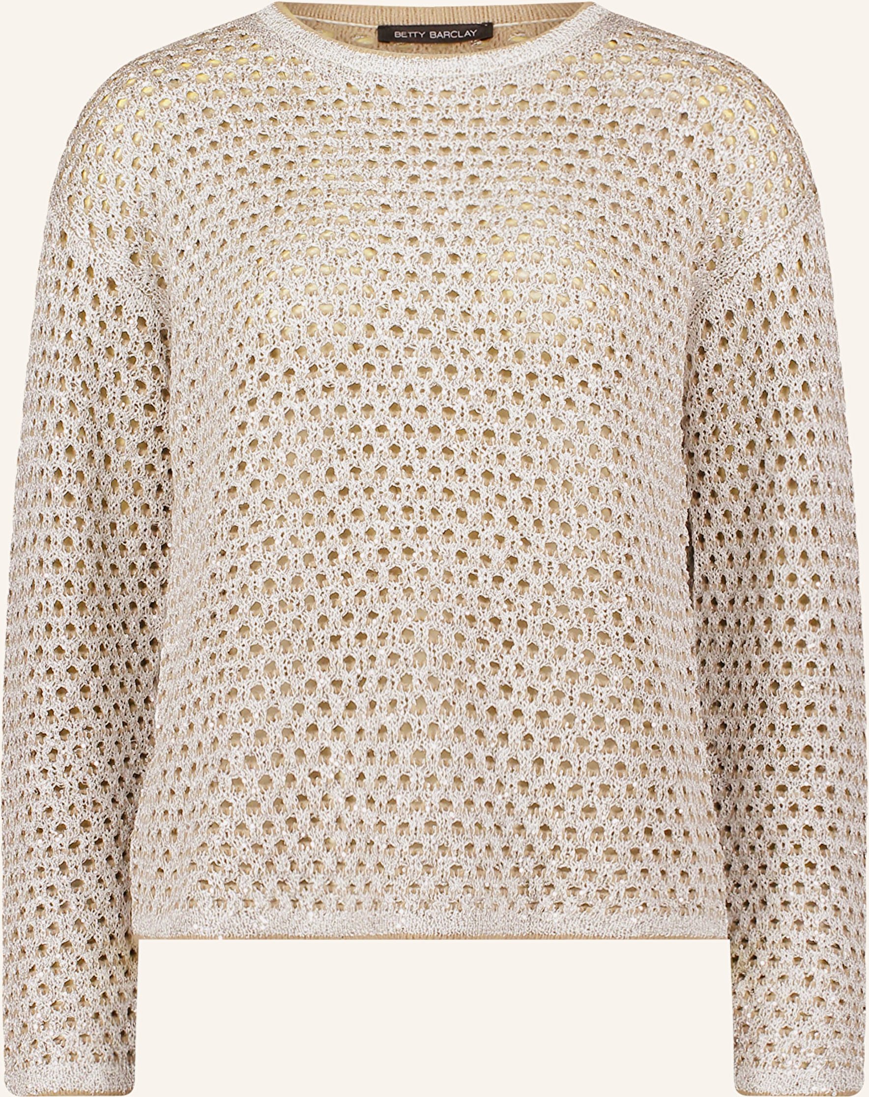 Betty Barclay Pullover Mit Glitzergarn beige