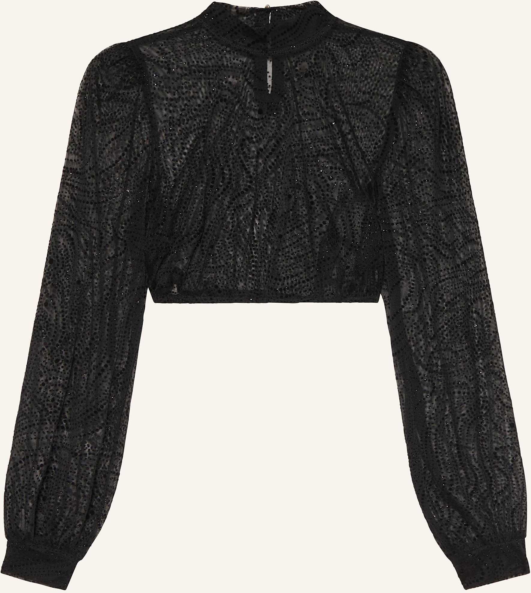 Johann & Johanna Dirndlbluse Aus Mesh schwarz