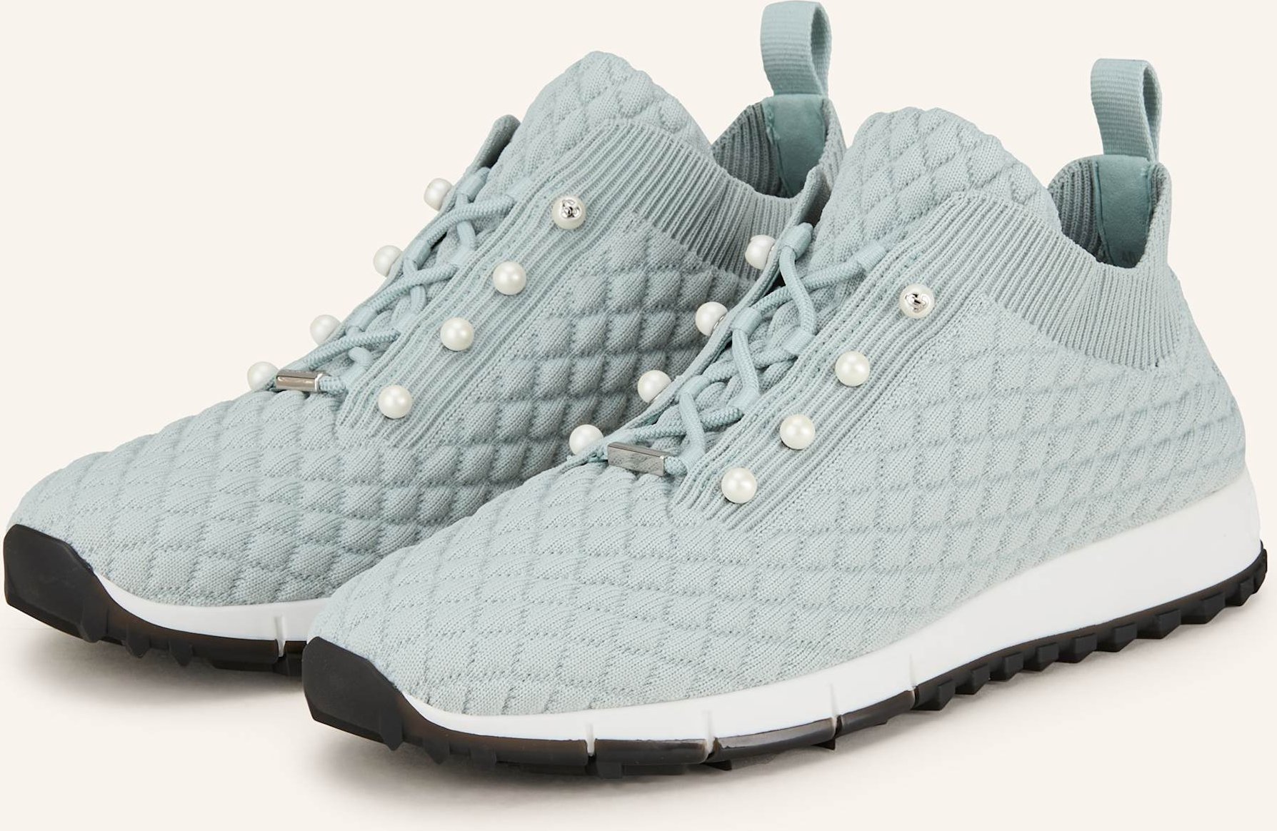 Jimmy Choo Sneaker Veles Mit Schmuckperlen gruen