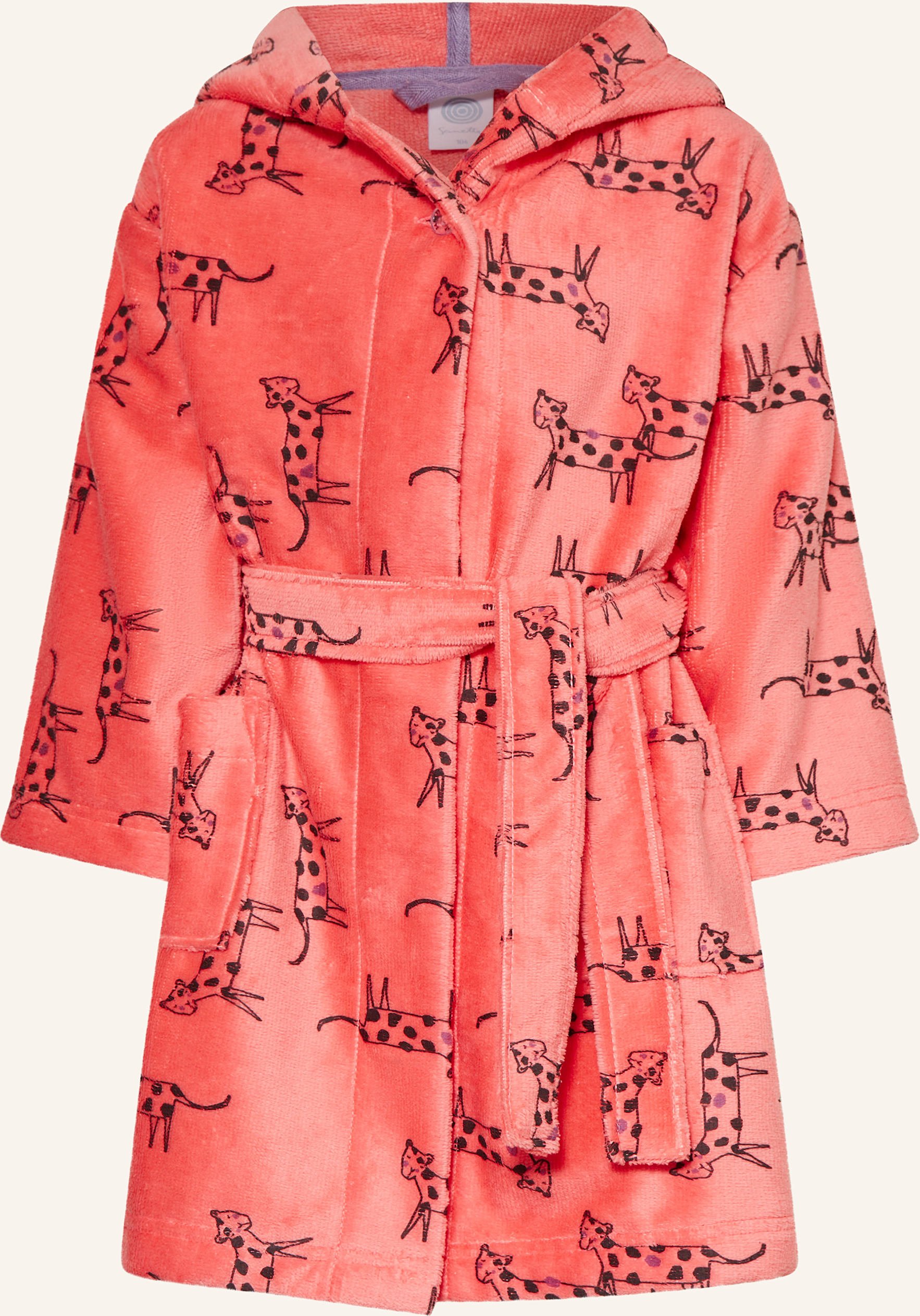 Sanetta Bademantel Mit Kapuze pink