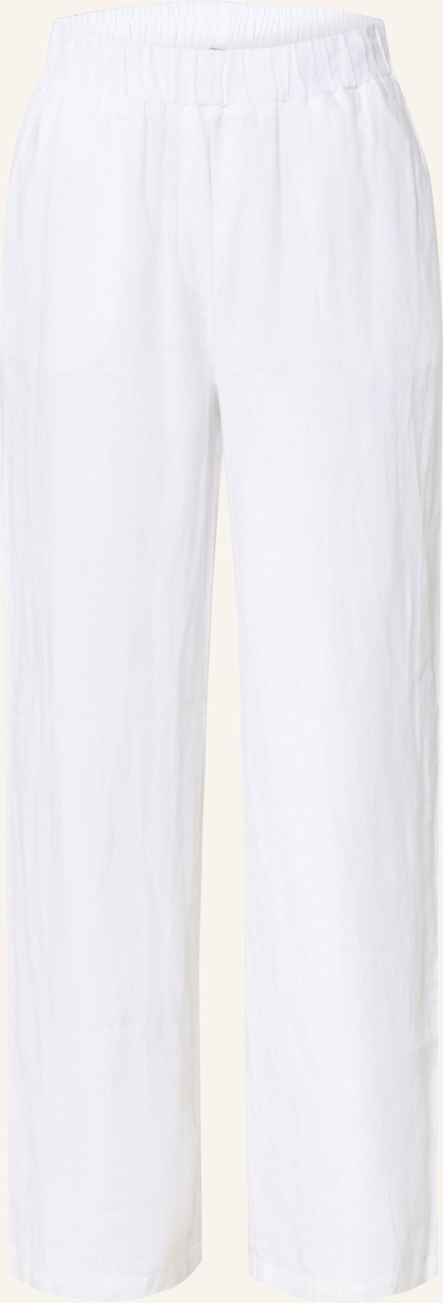 Thumbnail - Darling Harbour Marlenehose Aus Leinen weiss