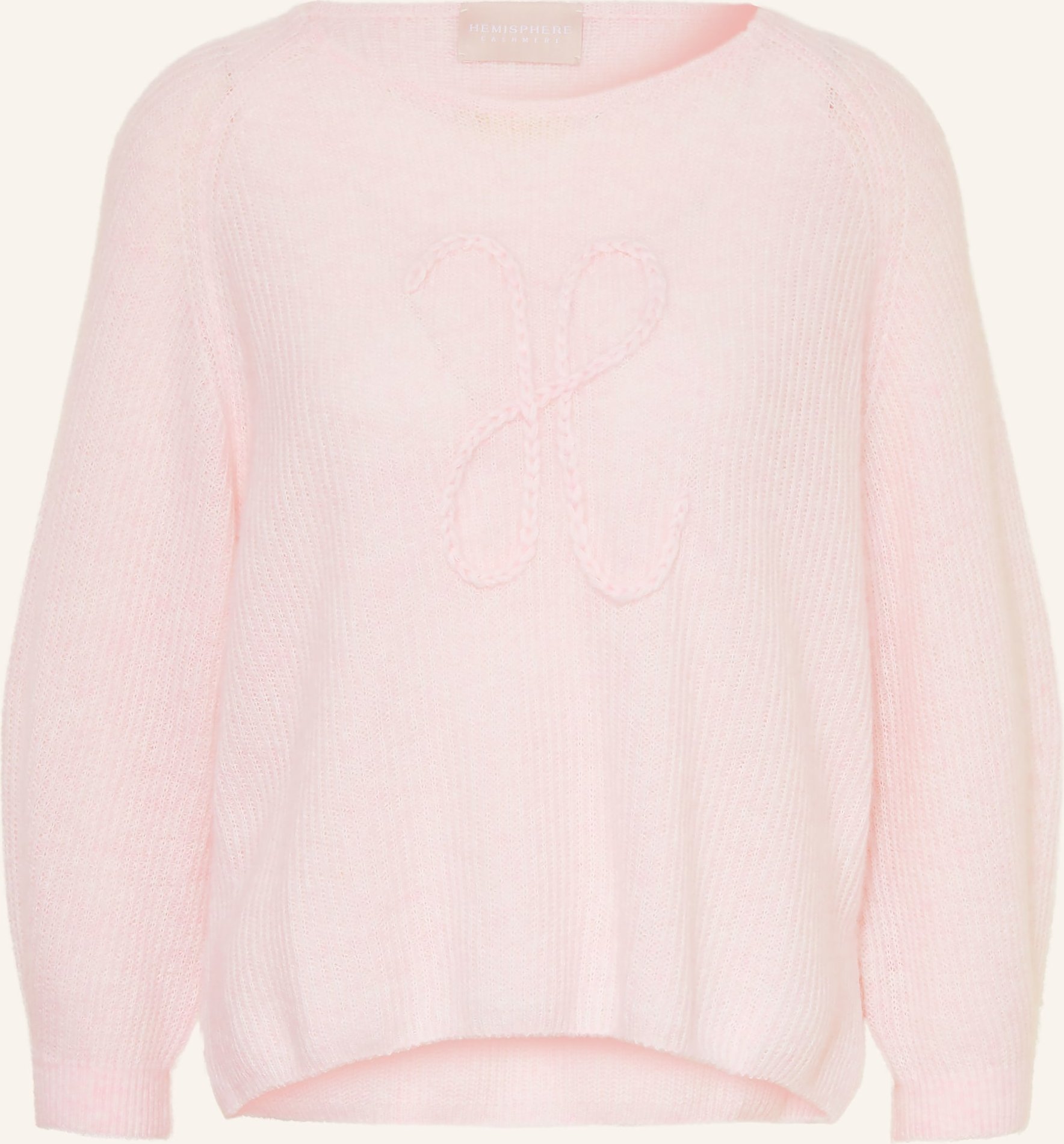 Hemisphere Pullover Mit Cashmere Und 3/4-Arm rosa