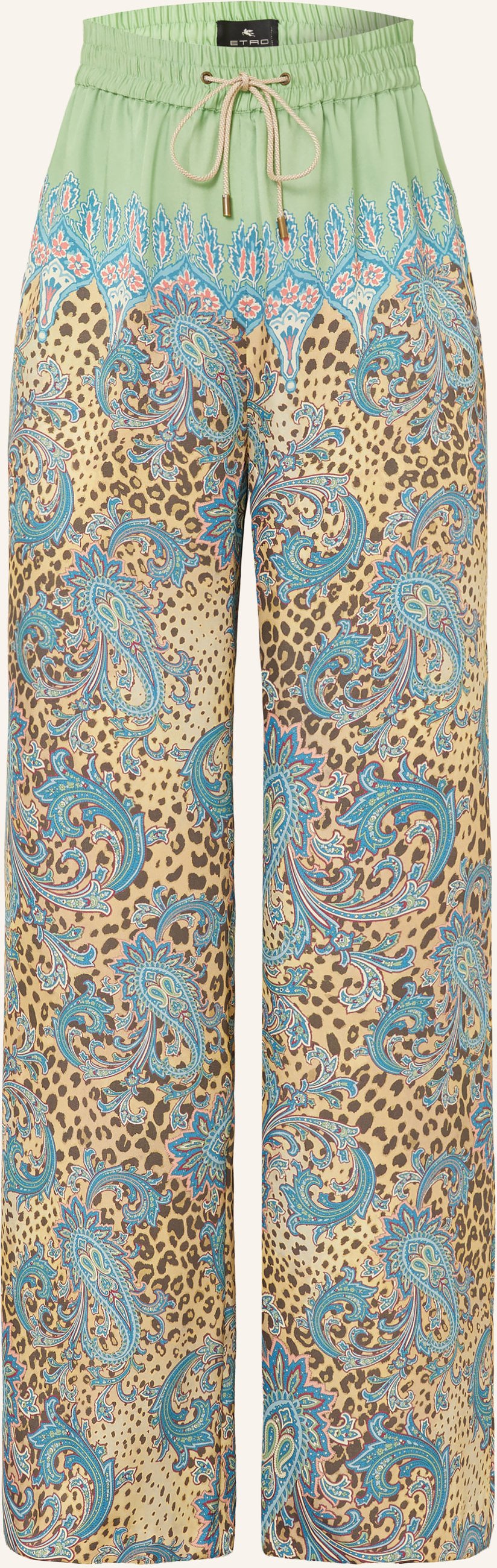 Etro Satinhose gruen