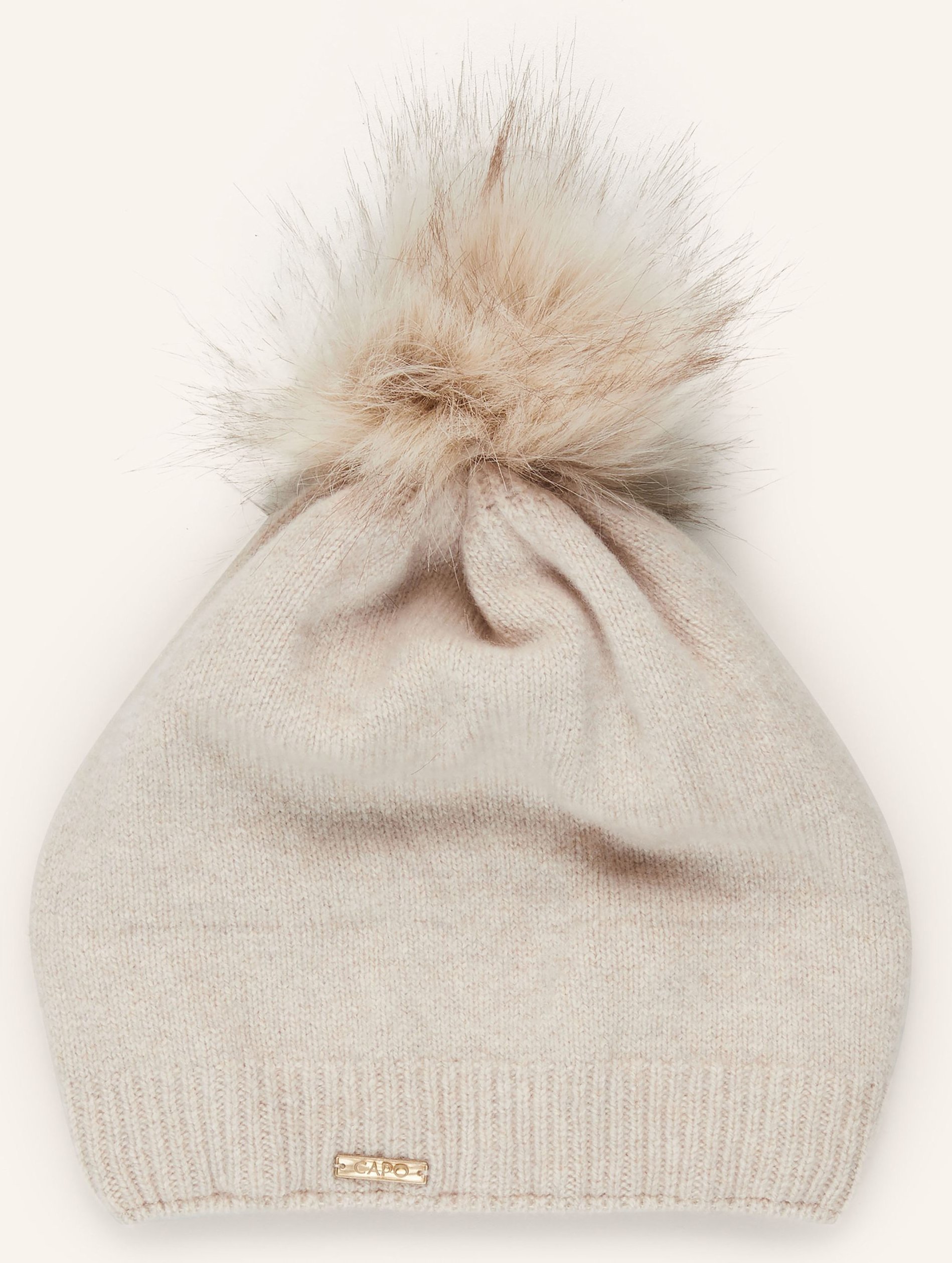 Capo Mütze Mit Cashmere beige