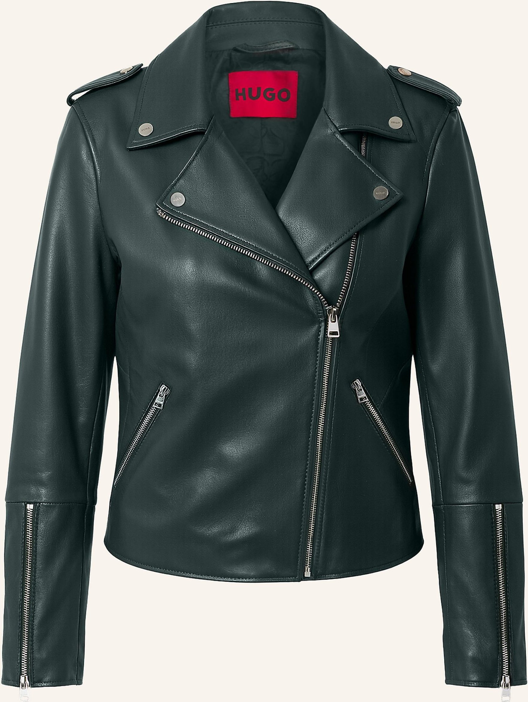 Hugo Lederjacke Lujana Regular Fit gruen