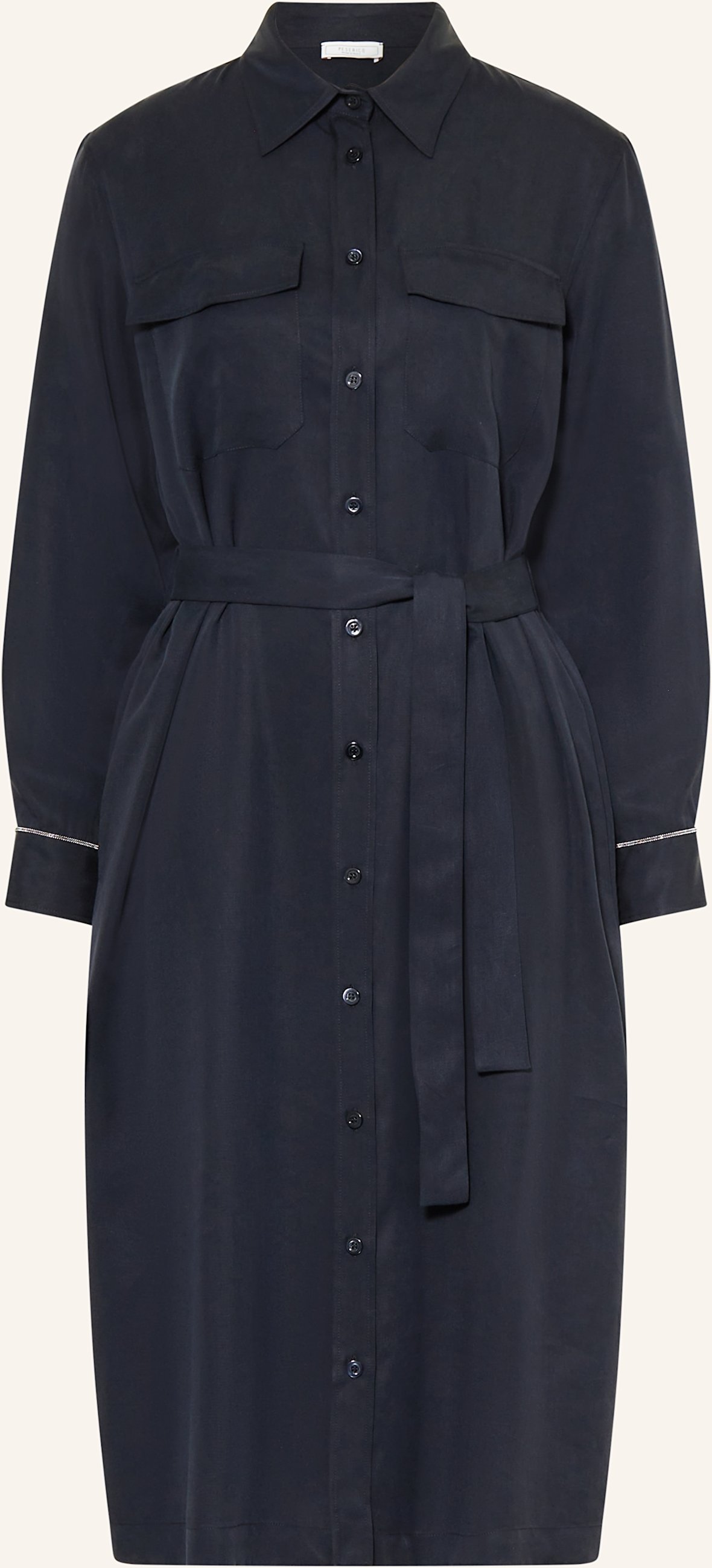 Peserico Hemdblusenkleid blau