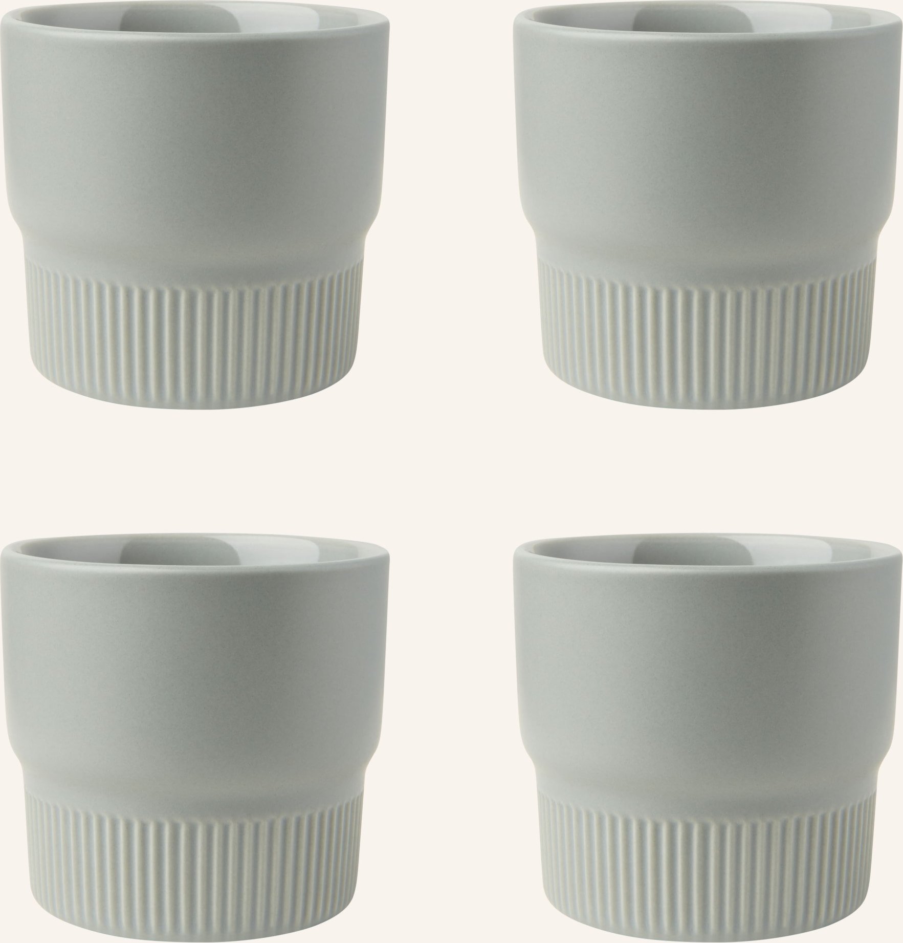 Marc O'polo 4er-Set Becher Moments grau