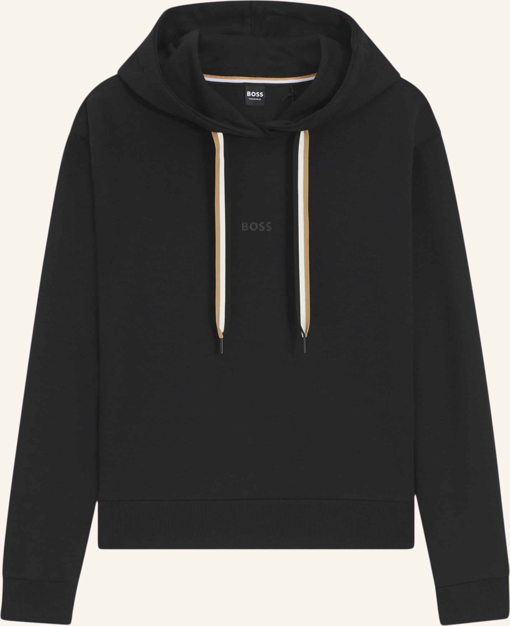 Boss Lounge-Hoodie Stripe schwarz