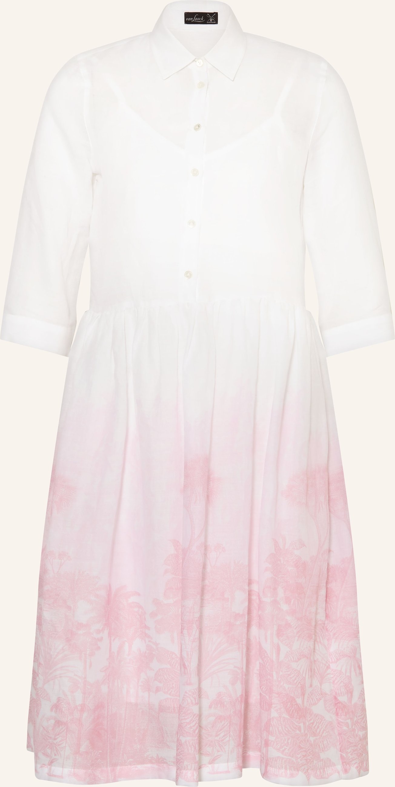 Van Laack Hemdblusenkleid Vl-Klarine-Brxl Mit 3/4-Arm weiss